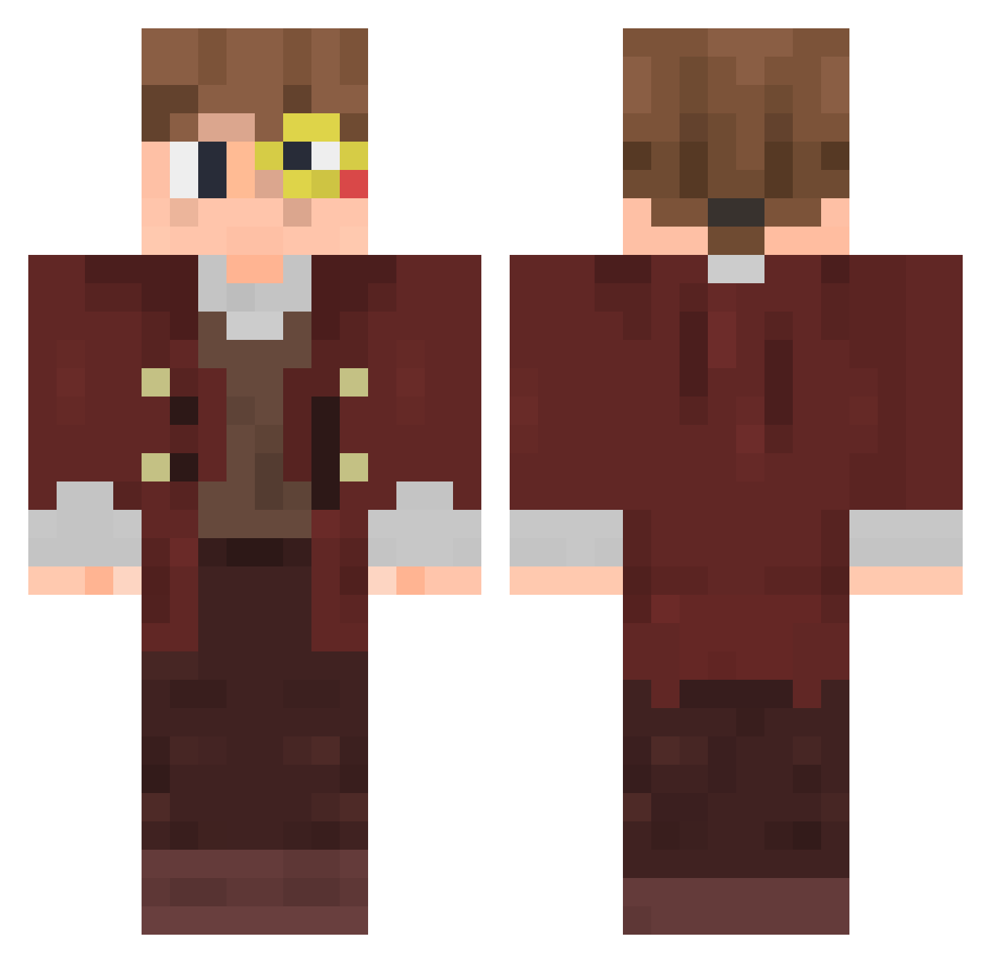 SelF1ld Minecraft skin, front and back view