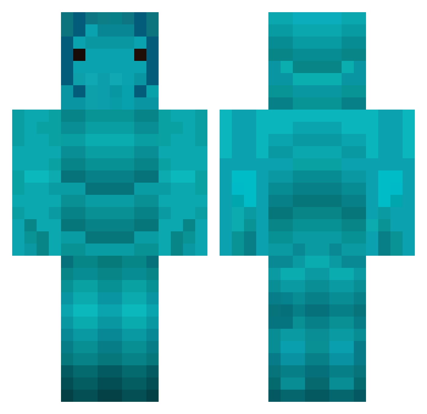 RidiculousButNO Minecraft skin, front and back view