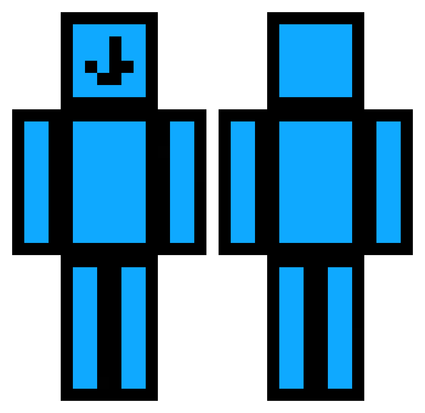 bevuis Minecraft skin, front and back view