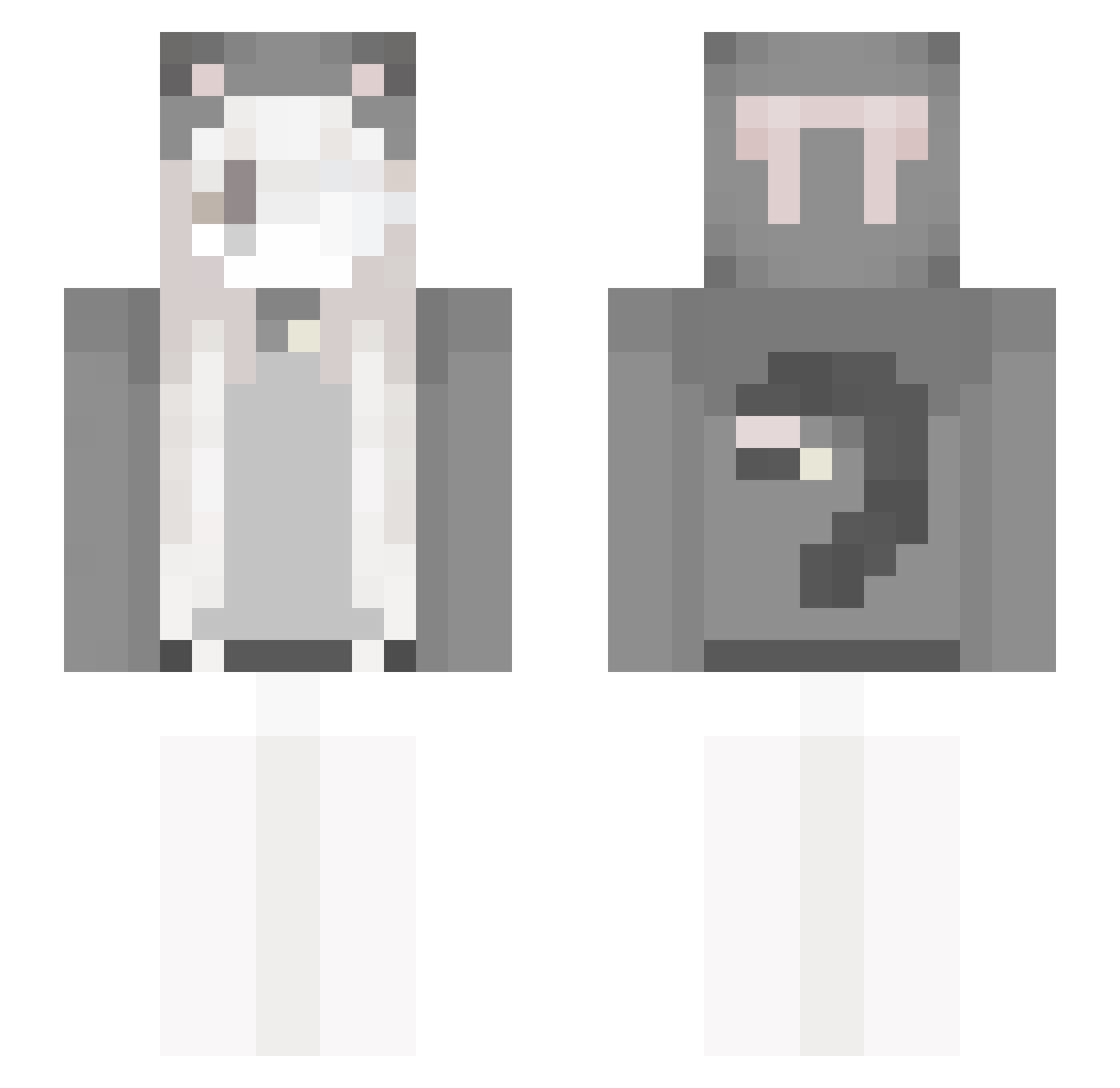 pmt0 Minecraft skin, front and back view