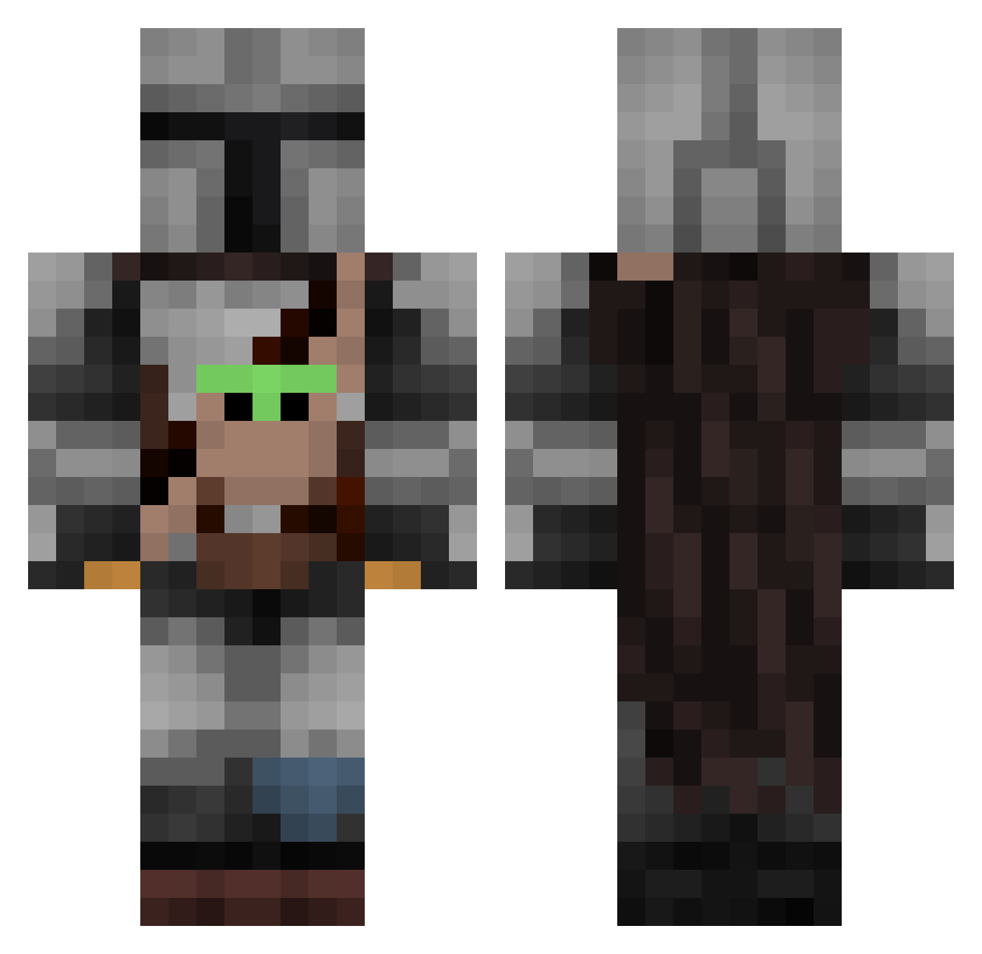 Jounod Minecraft skin, front and back view