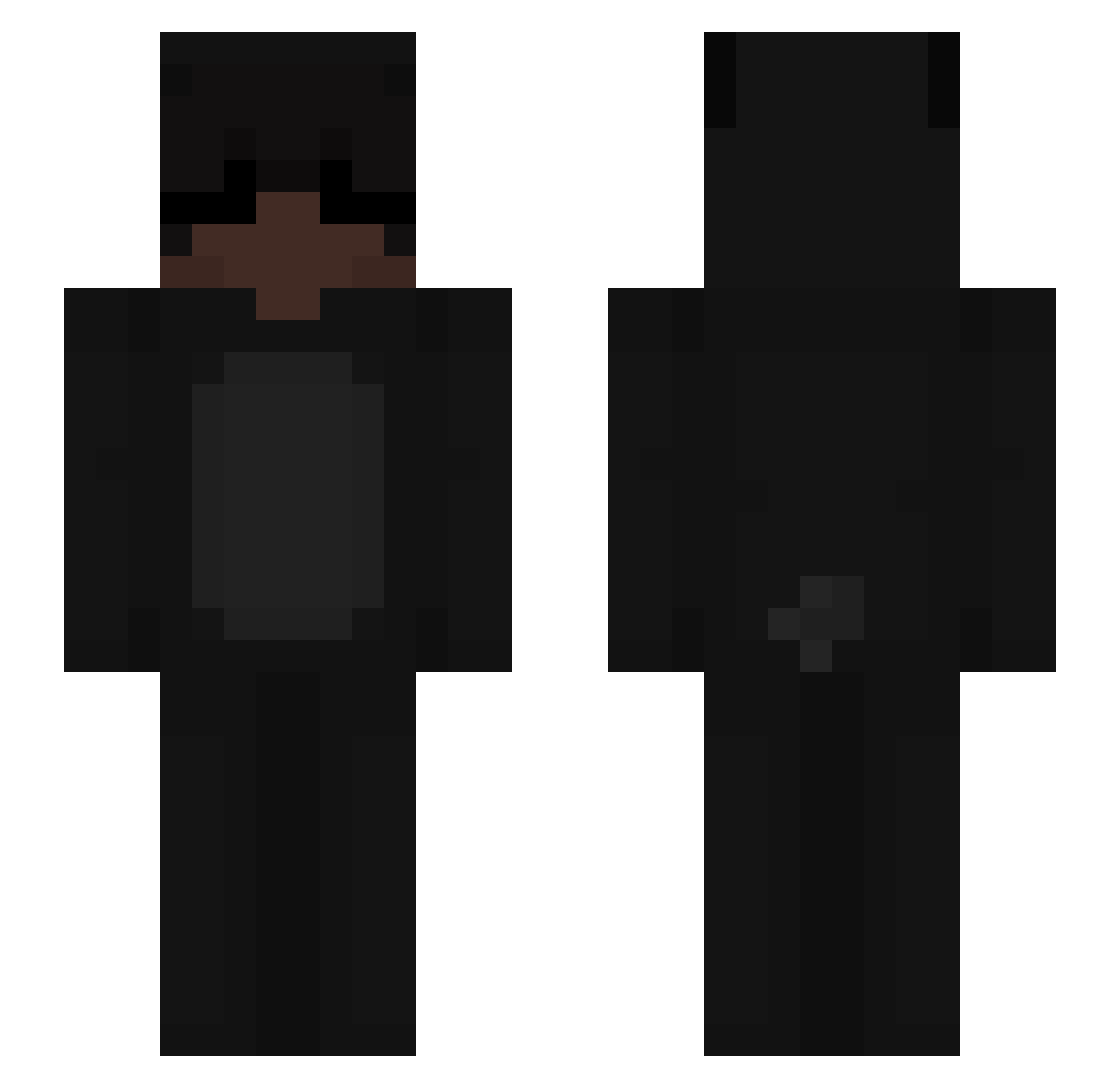 Shiroynx Minecraft skin, front and back view