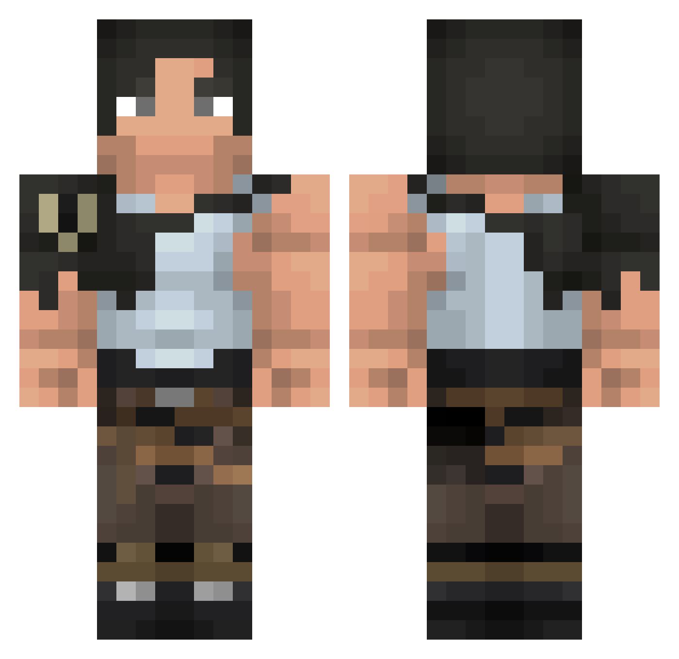 Farz1n Minecraft skin, front and back view