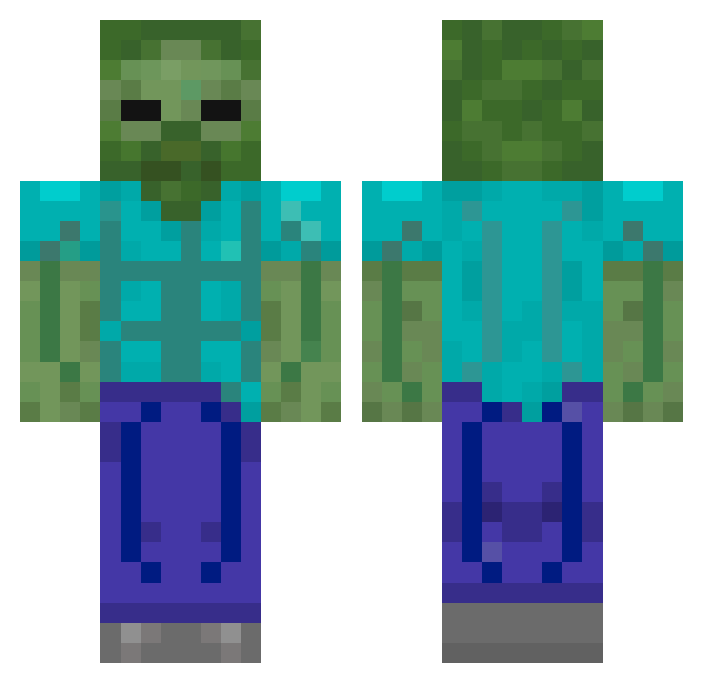 Wee_1109 Minecraft skin, front and back view