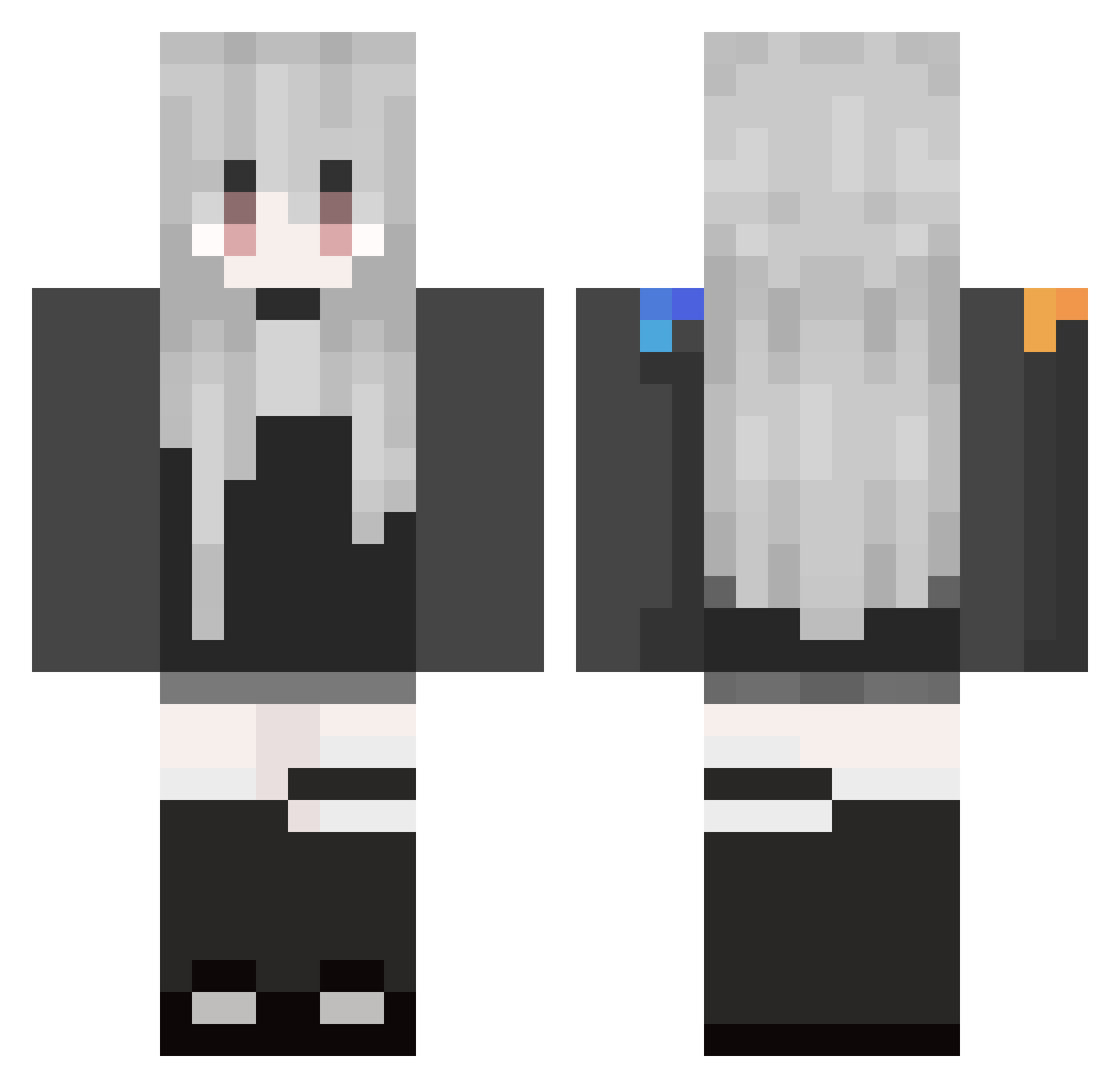 Tapage Minecraft skin, front and back view
