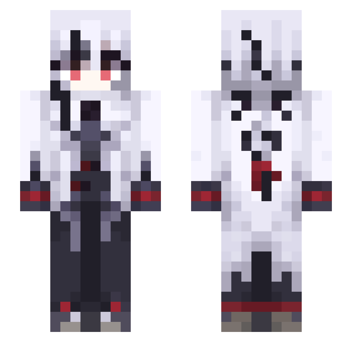 qrjg Minecraft skin, front and back view