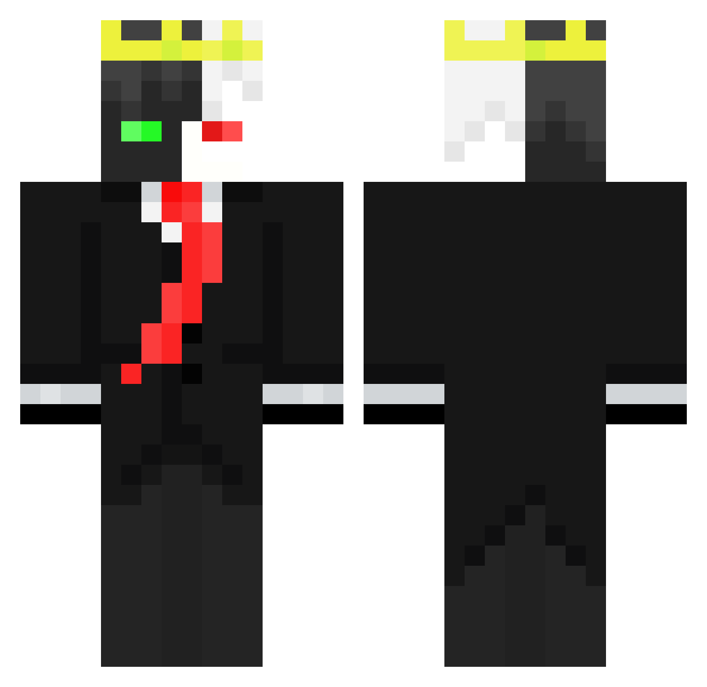 vaggeli Minecraft skin, front and back view
