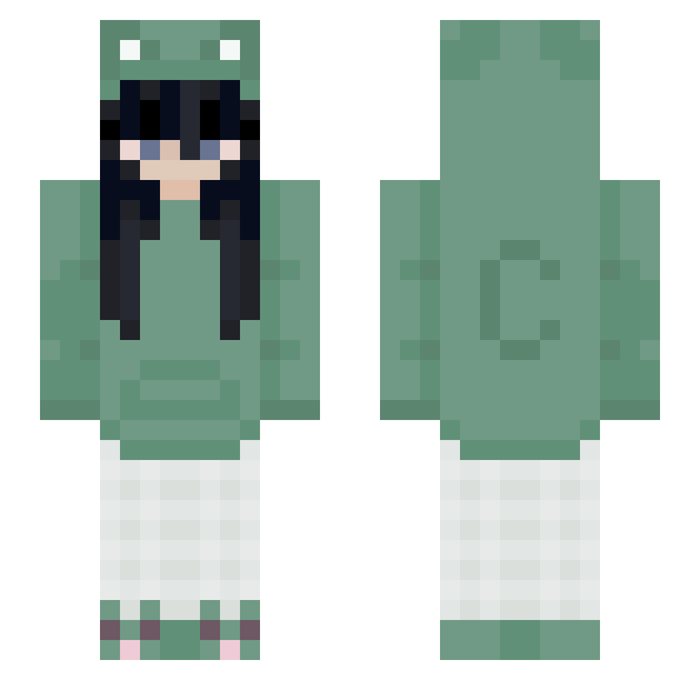 Sobhadarta Minecraft skin, front and back view