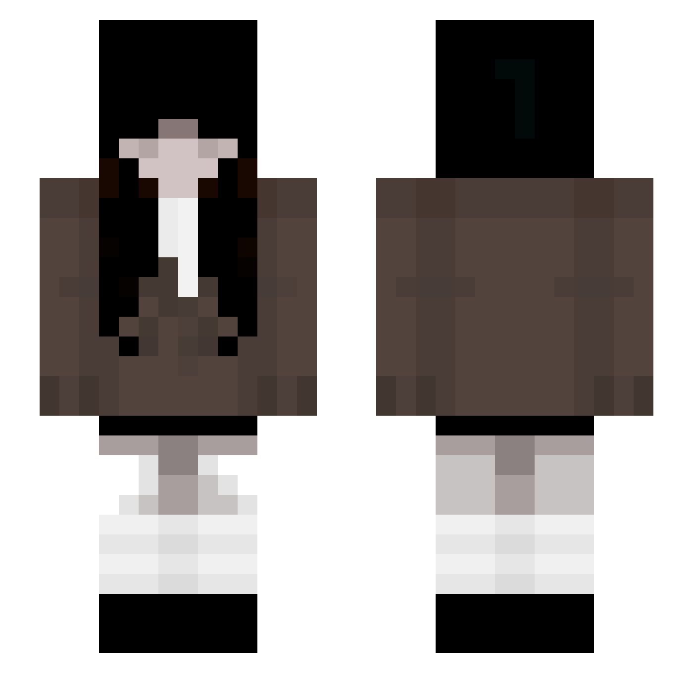 y0merr Minecraft skin, front and back view
