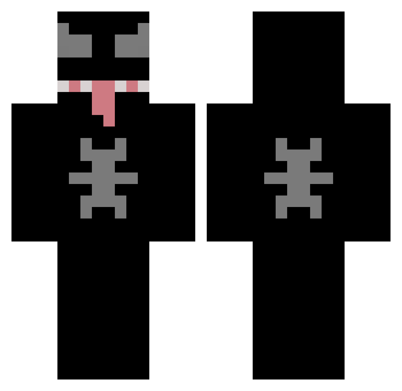 Legiee Minecraft skin, front and back view