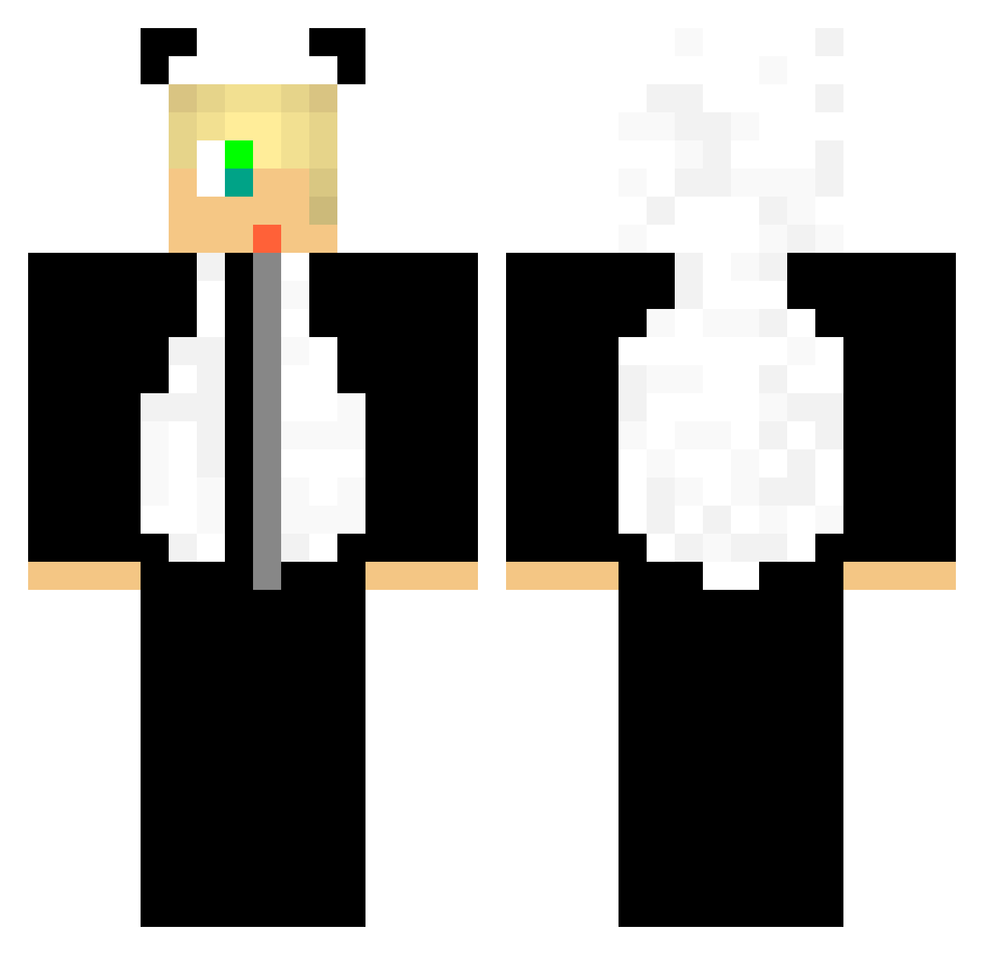 Bridie Minecraft skin, front and back view