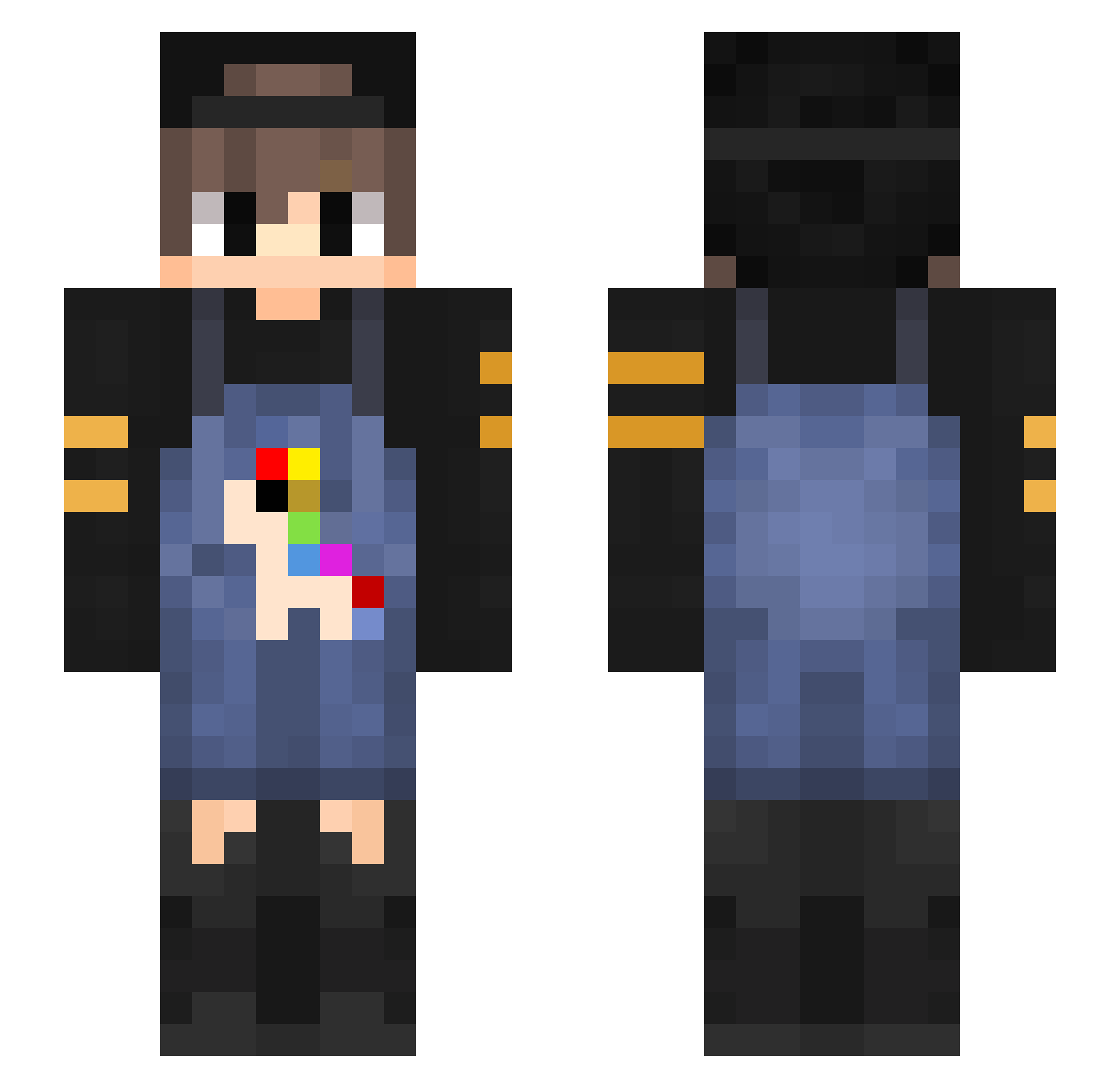 SIIIIIIIUUUUUUUU Minecraft skin, front and back view