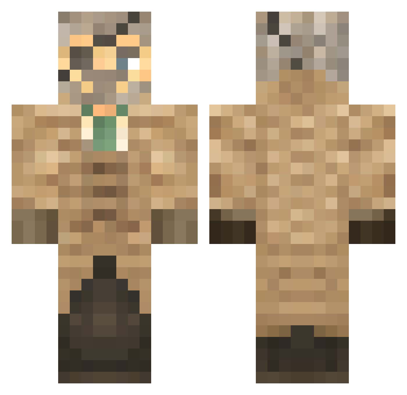 The_Cupid Minecraft skin, front and back view