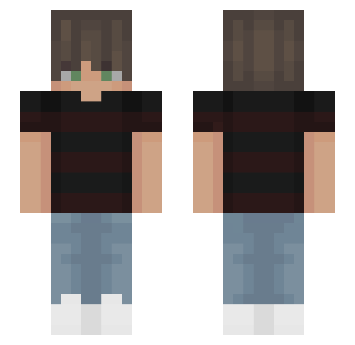 Svenixy Minecraft skin, front and back view