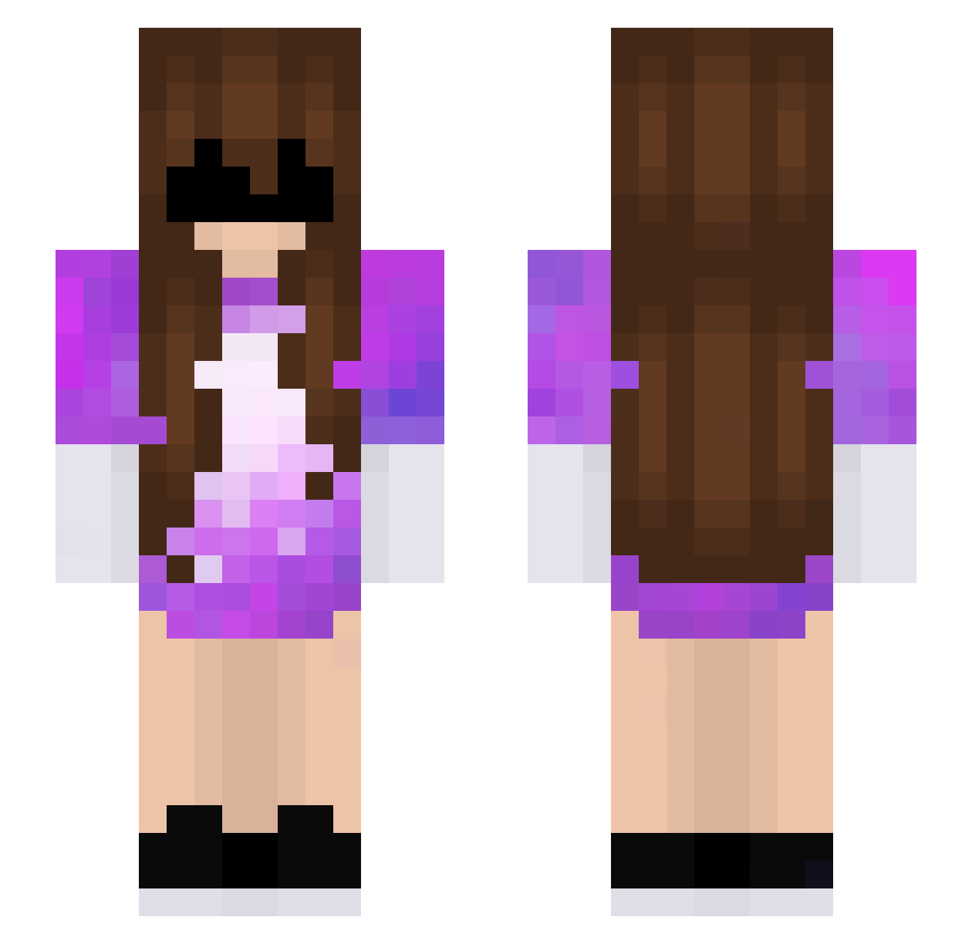 snezzzz Minecraft skin, front and back view