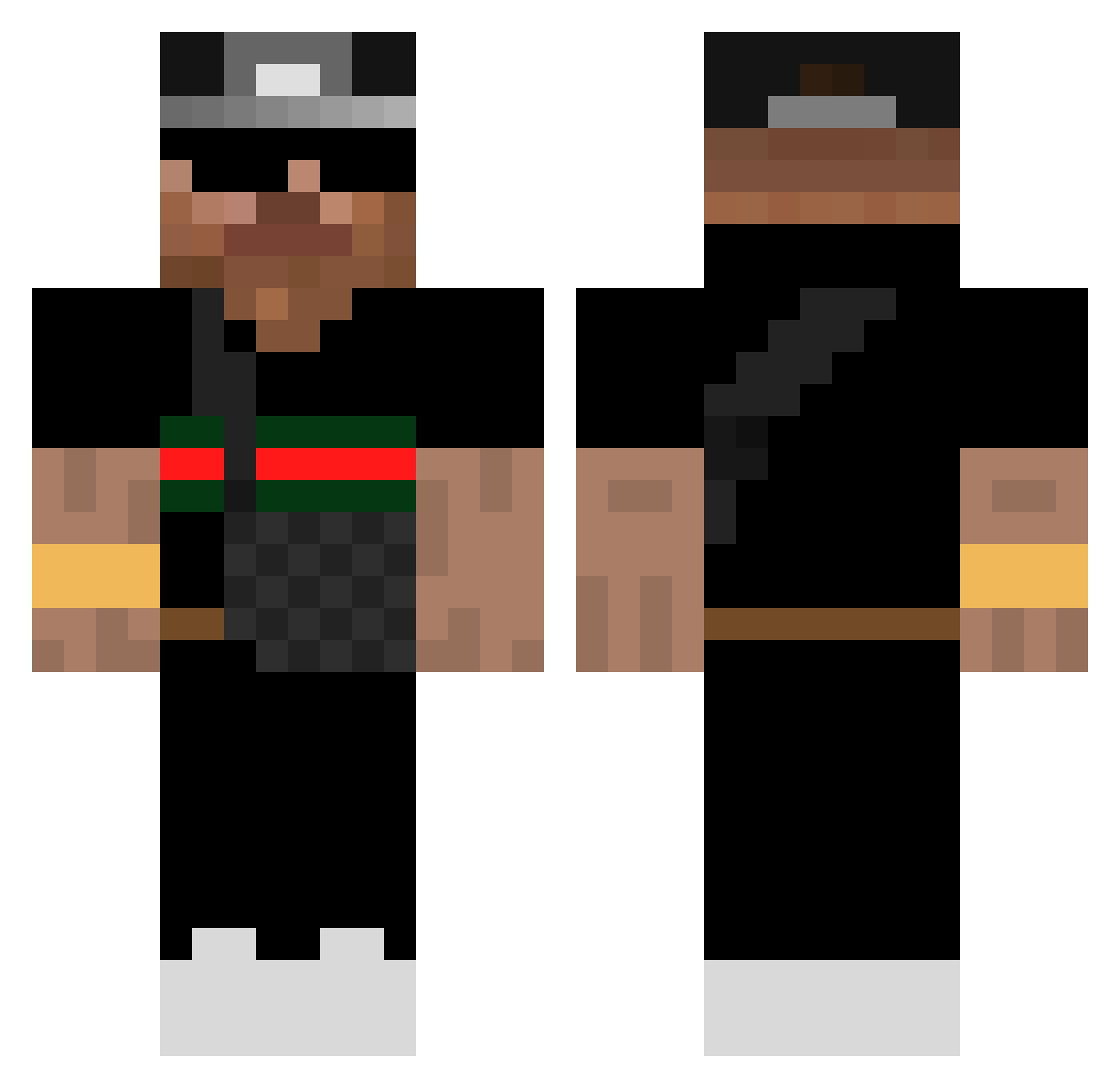 iExodus_ Minecraft skin, front and back view