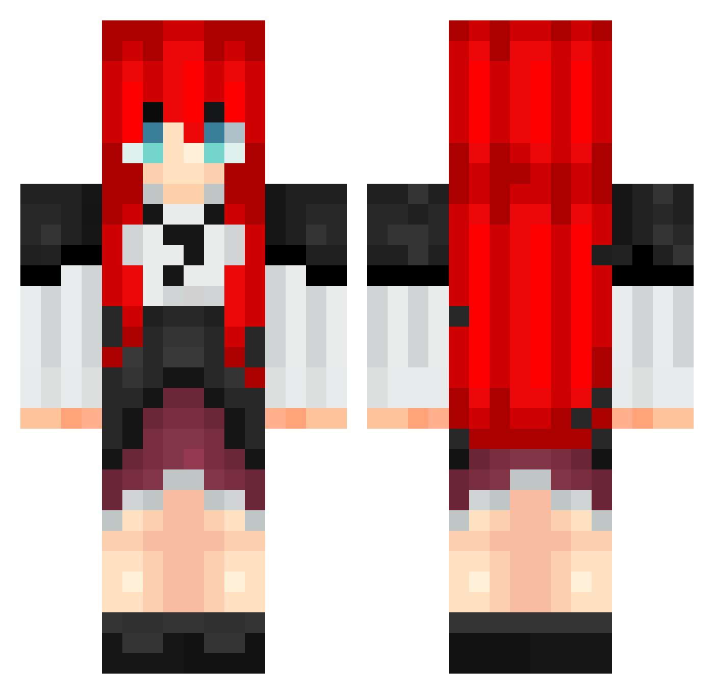 Flixtr1x Minecraft skin, front and back view