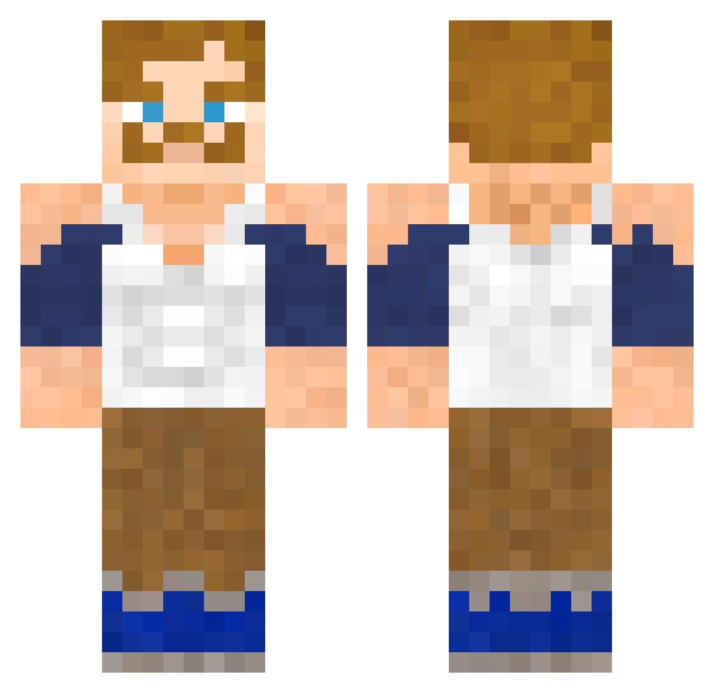 Thynarael Minecraft skin, front and back view