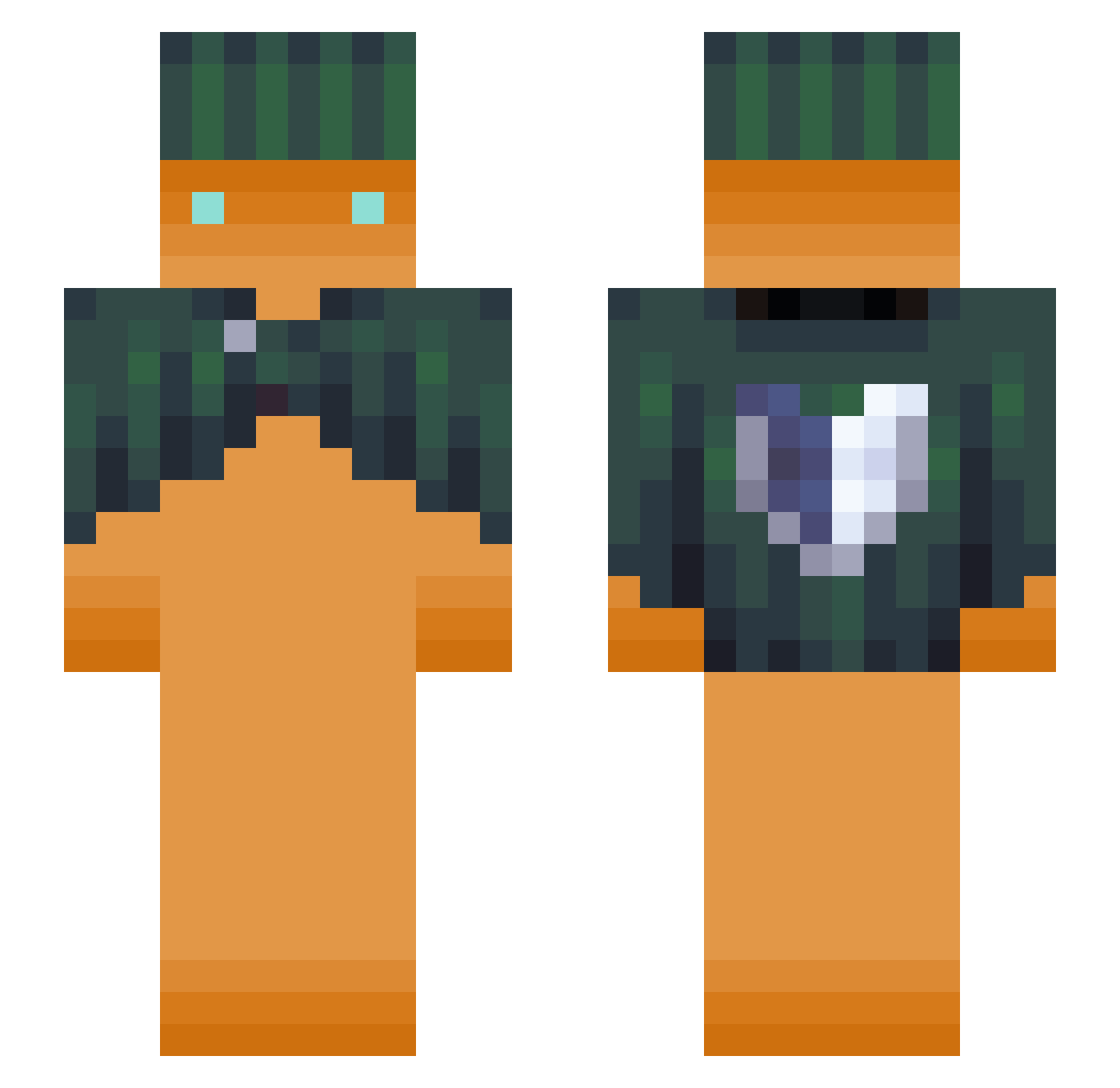 bylukix Minecraft skin, front and back view