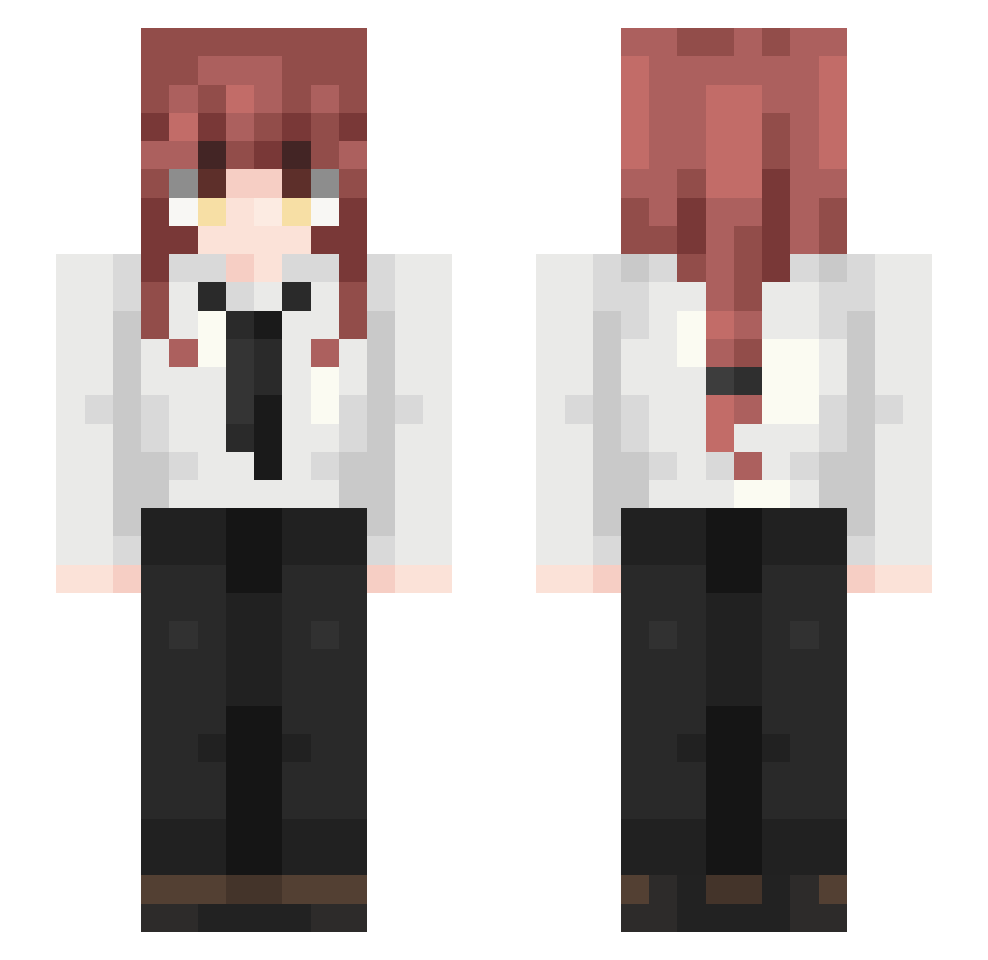 XxX_XxX Minecraft skin, front and back view