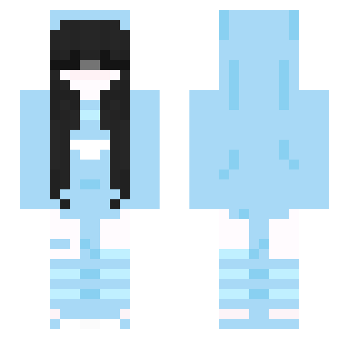 valixator Minecraft skin, front and back view