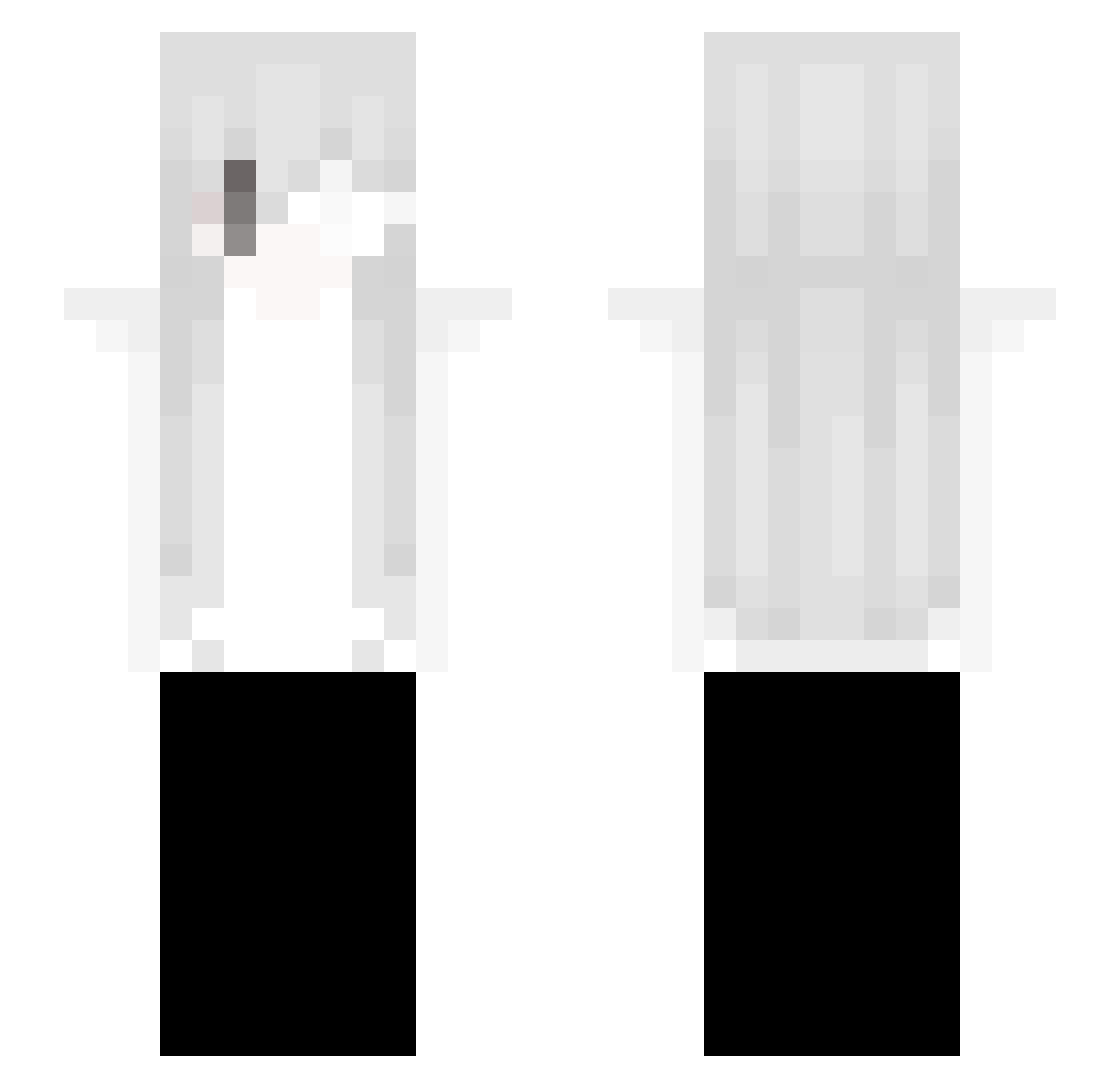tacz Minecraft skin, front and back view