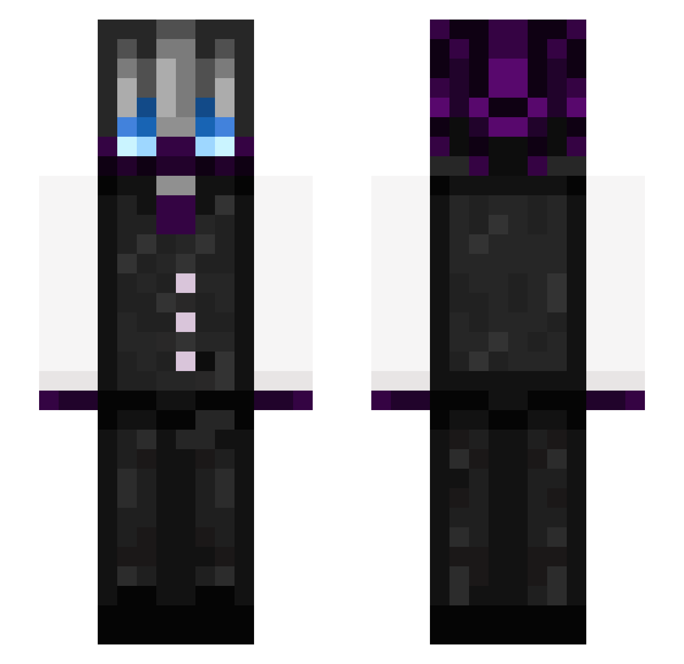 PondPixie Minecraft skin, front and back view