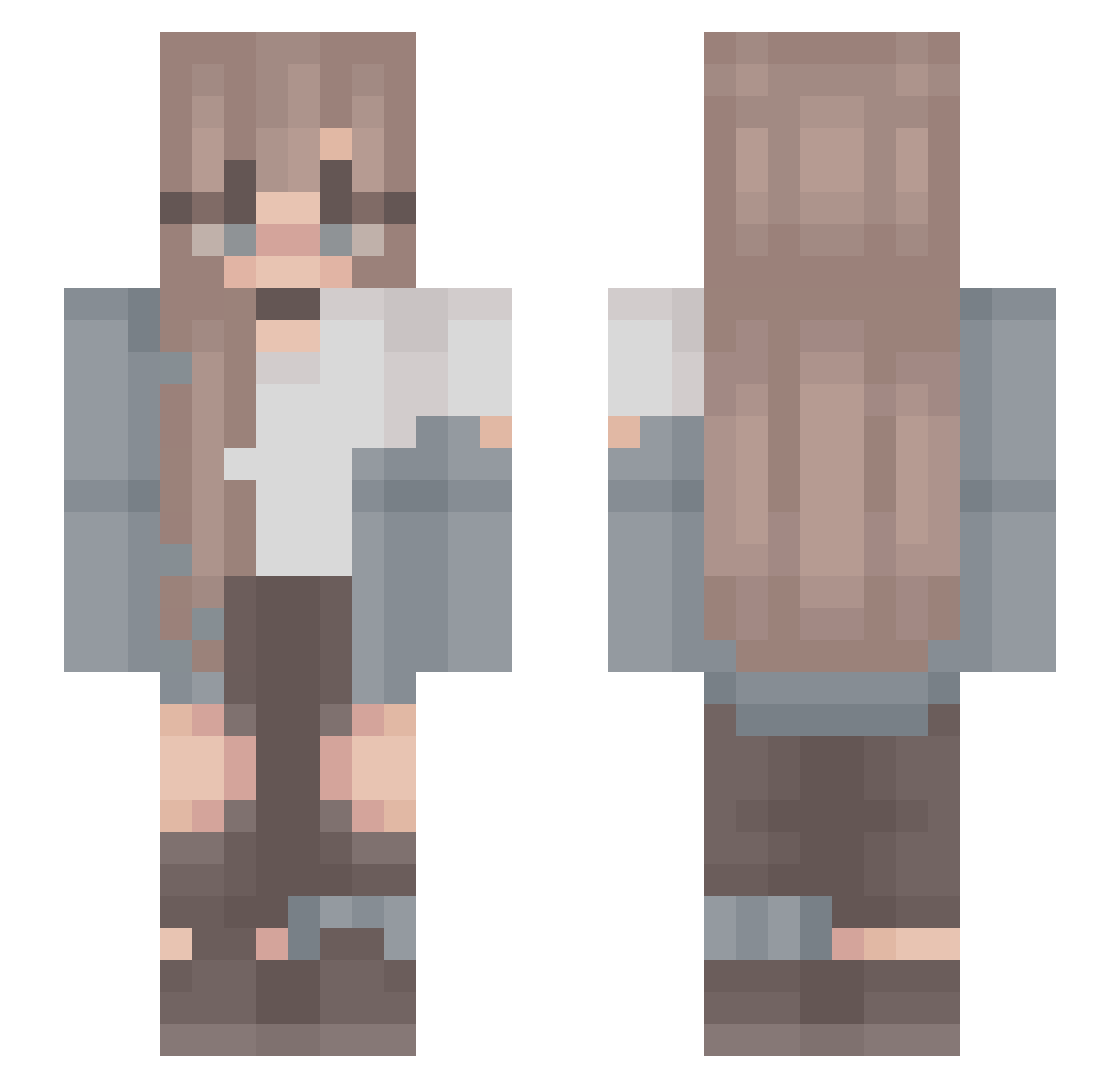_yeti_spaghetti Minecraft skin, front and back view