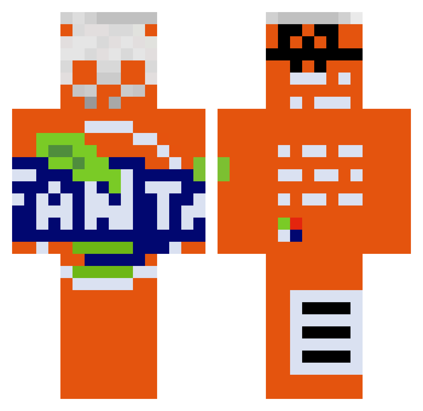 BremsStreifen_ Minecraft skin, front and back view