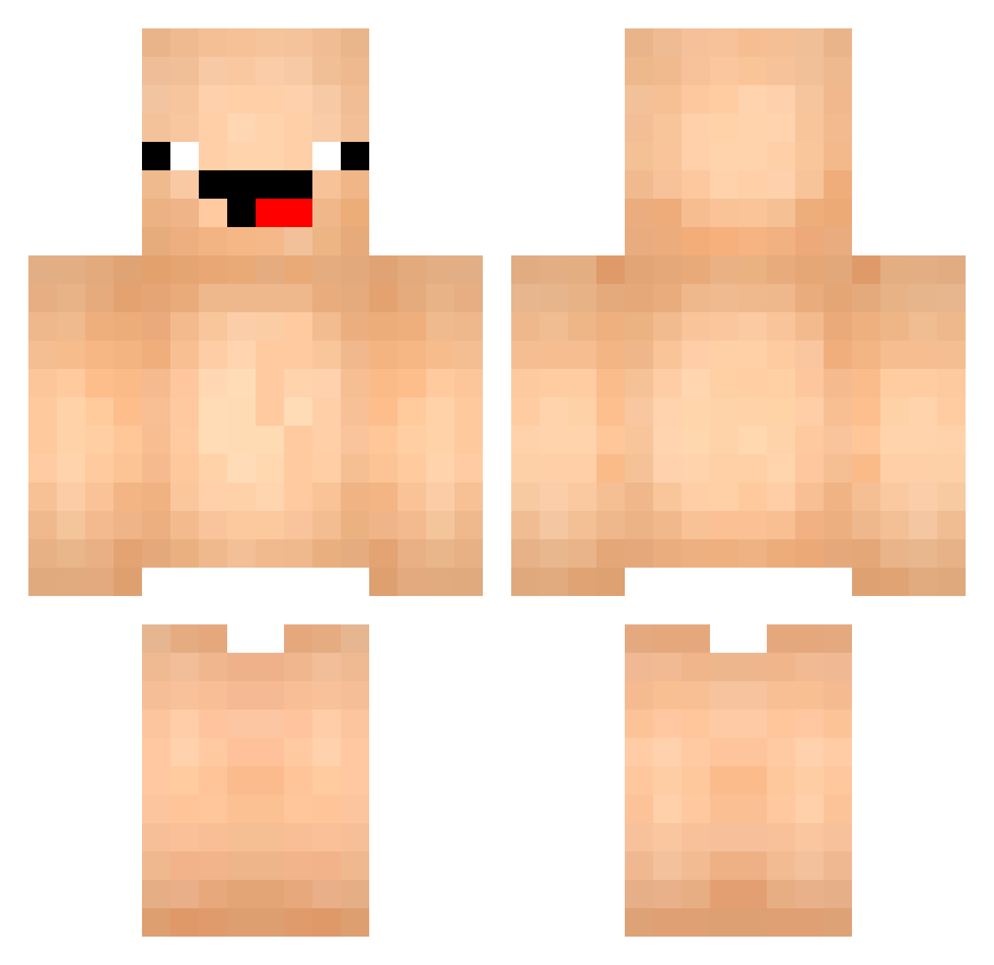 TS_XxBevanxX Minecraft skin, front and back view