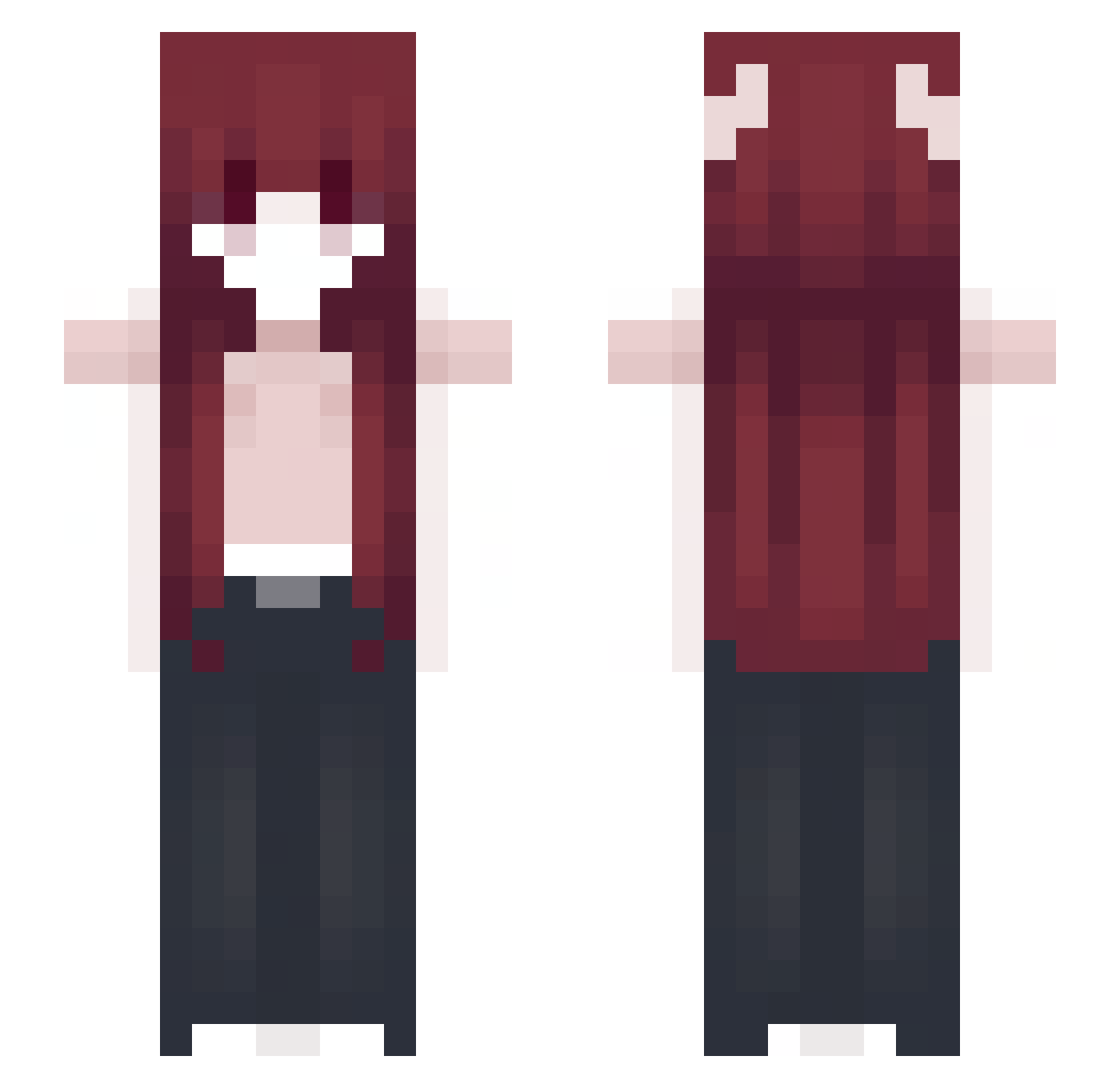 Soucki Minecraft skin, front and back view
