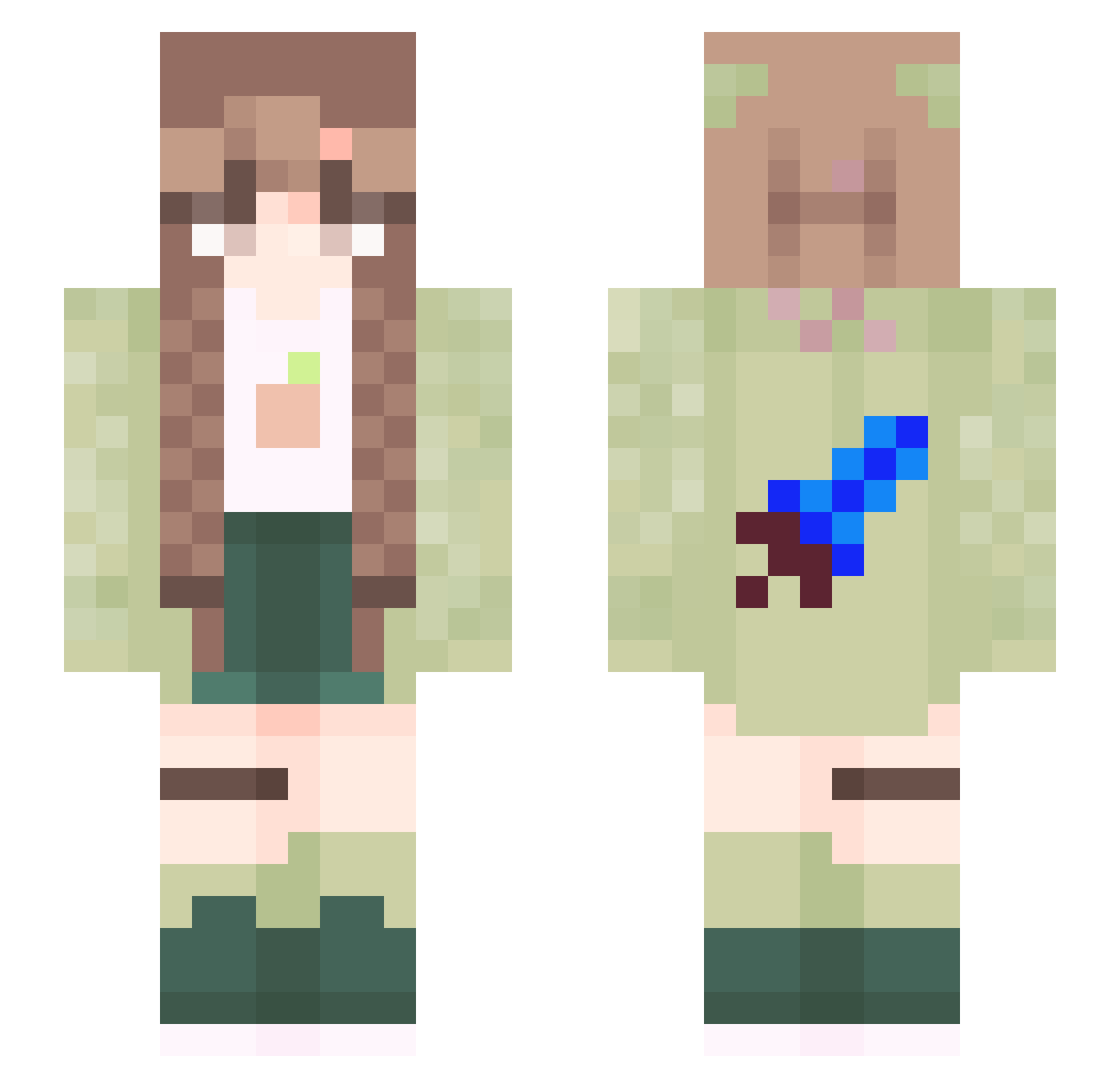 ost19 Minecraft skin, front and back view