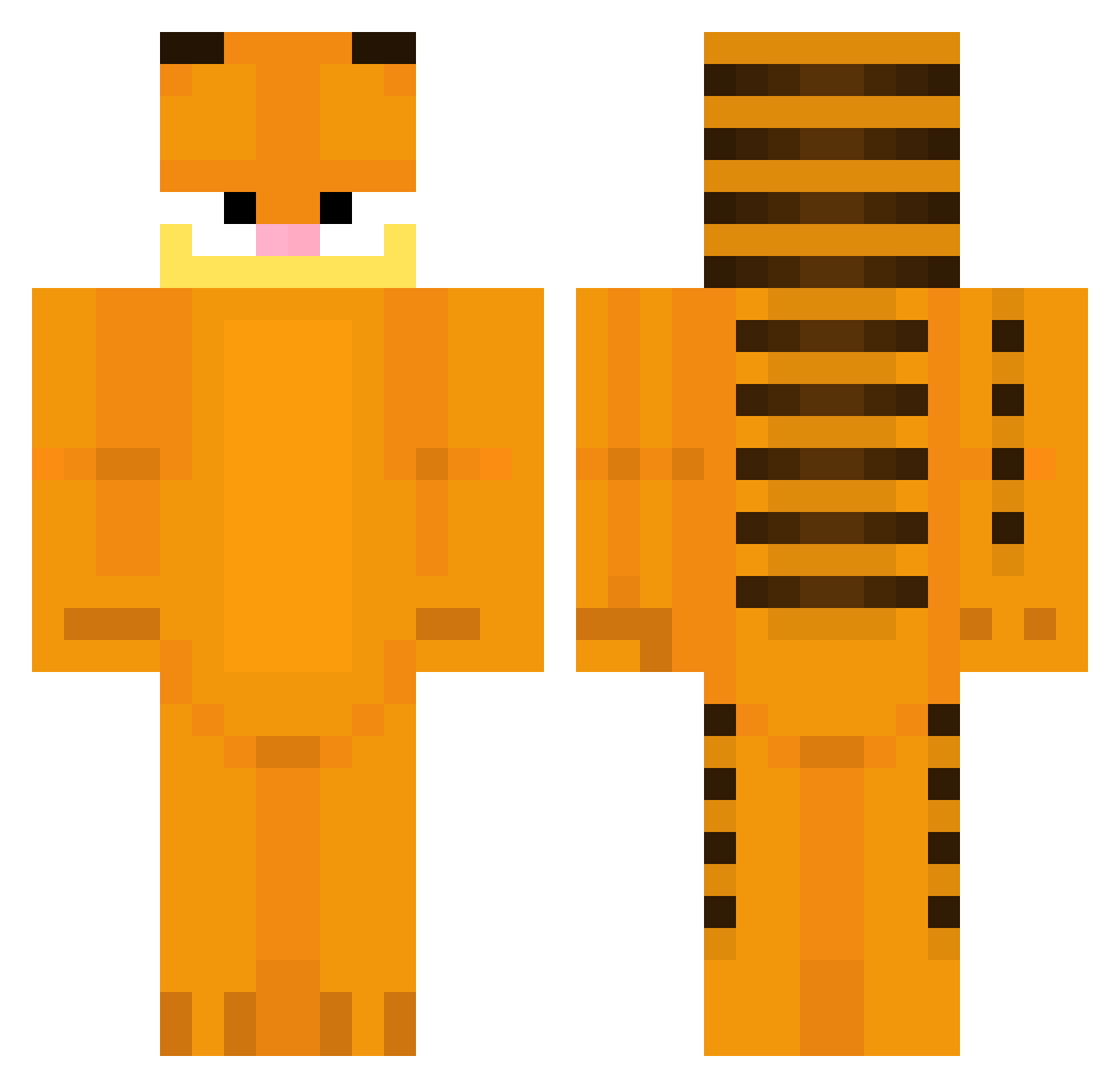 Checker13 Minecraft skin, front and back view