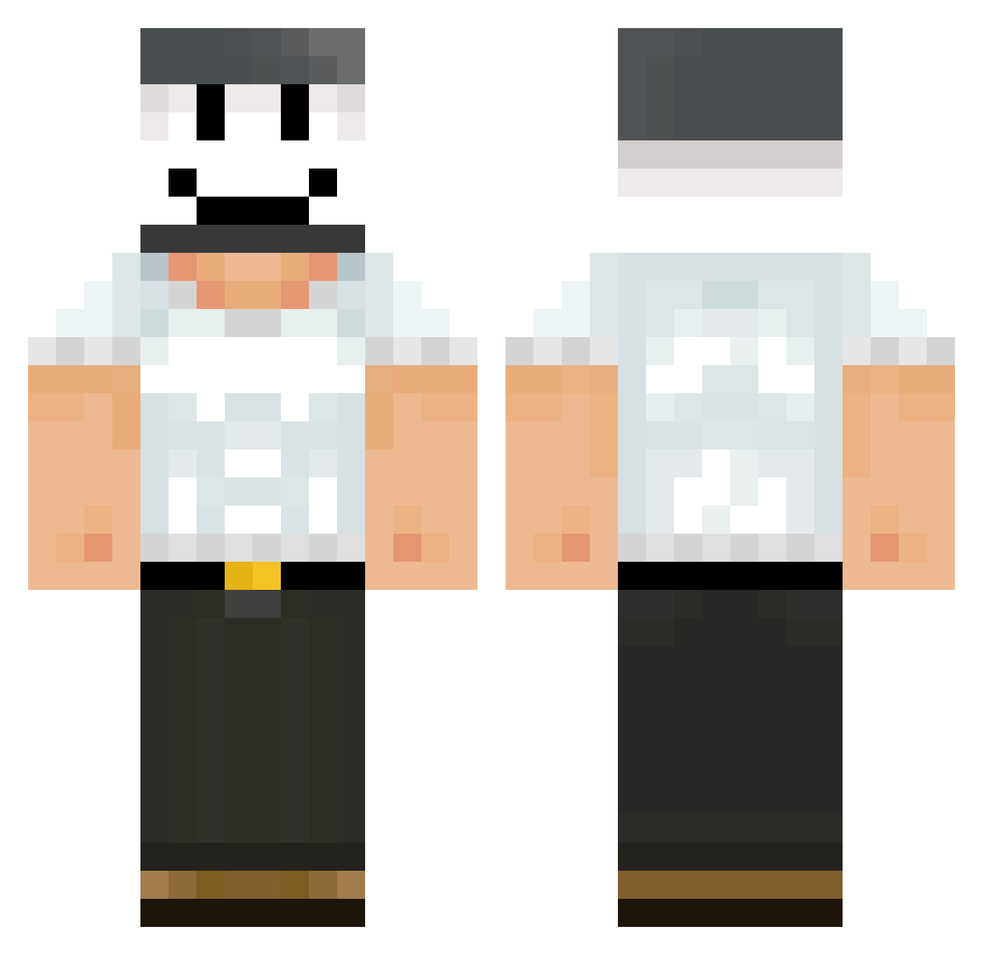 ILikeBlu Minecraft skin, front and back view