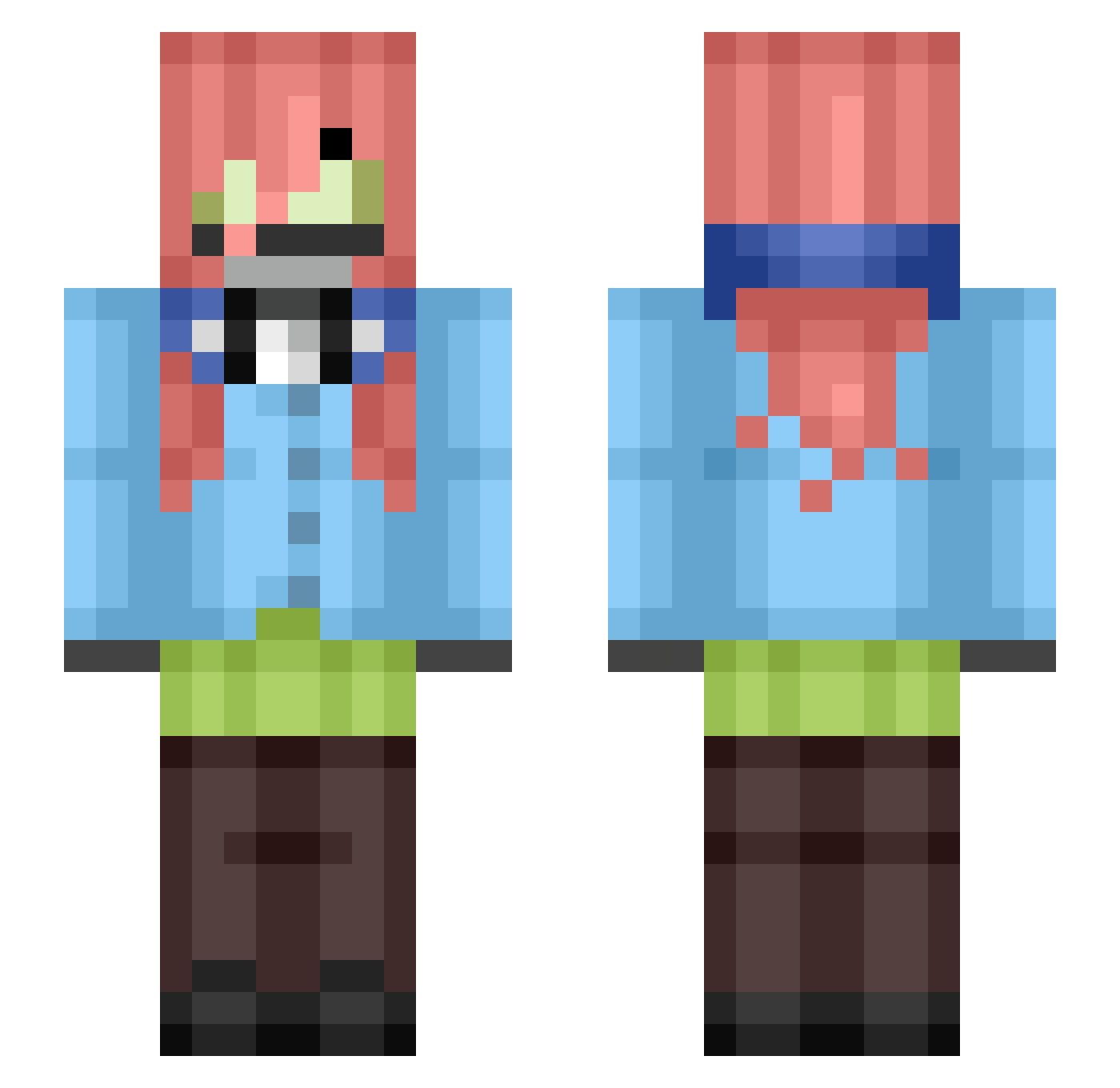 SoyFeryNightMC Minecraft skin, front and back view