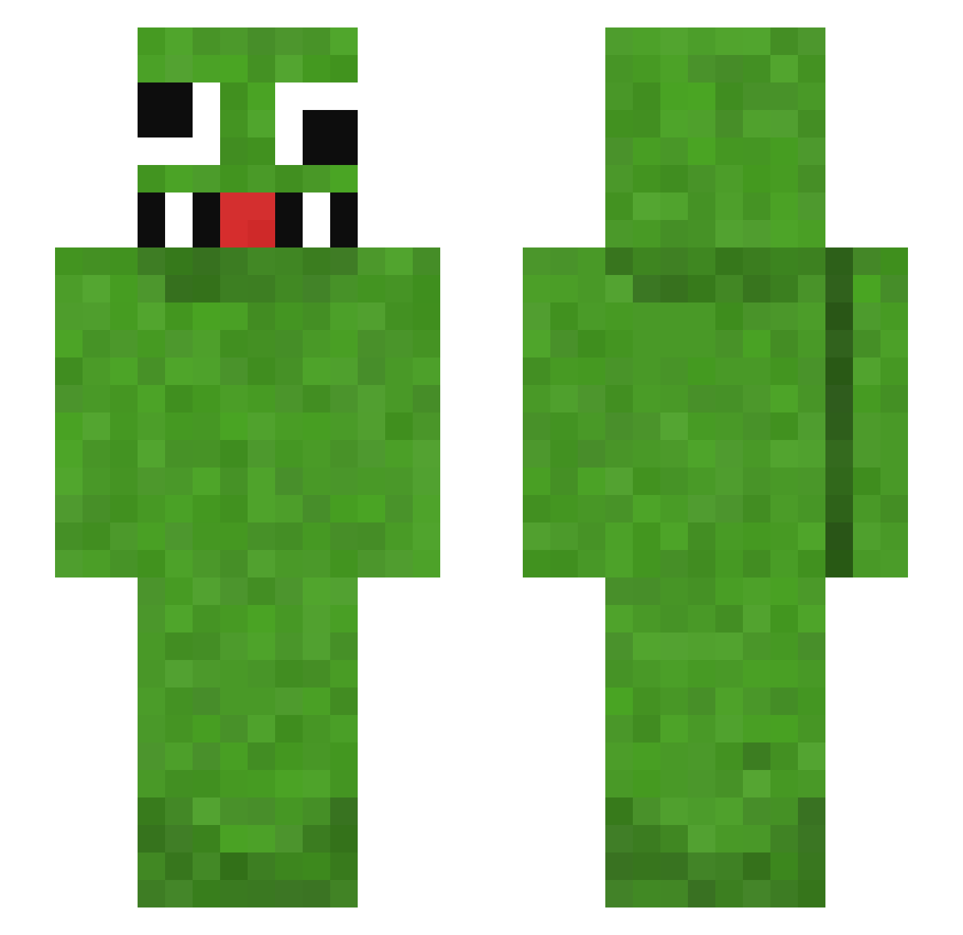 SnowDragonknigh Minecraft skin, front and back view