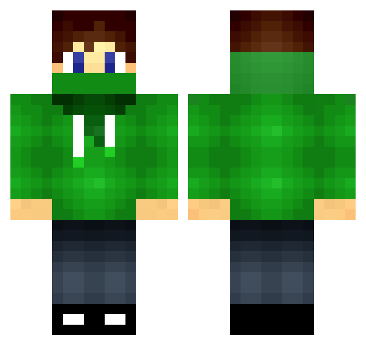 Brier Minecraft skin, front and back view