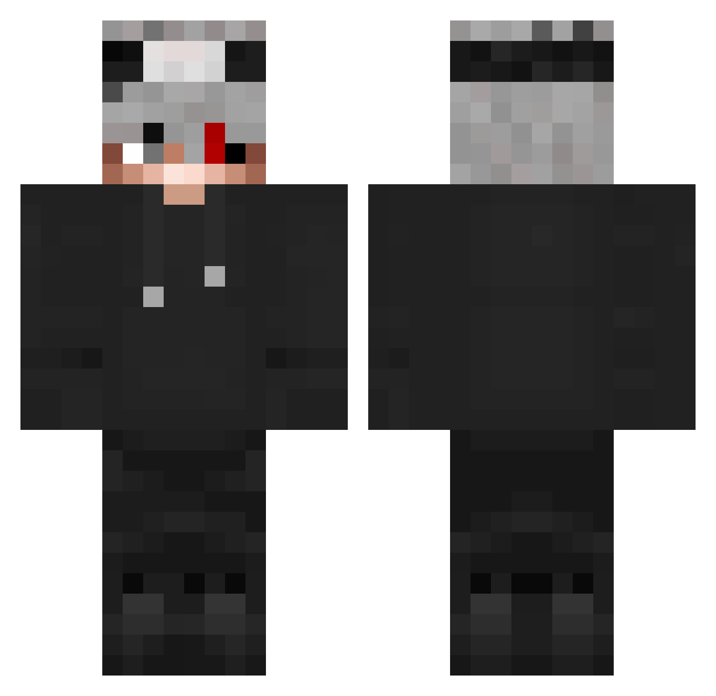 ertugrulbey Minecraft skin, front and back view