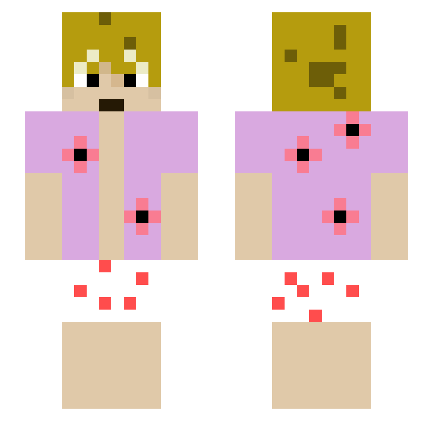 TheaterMoon Minecraft skin, front and back view