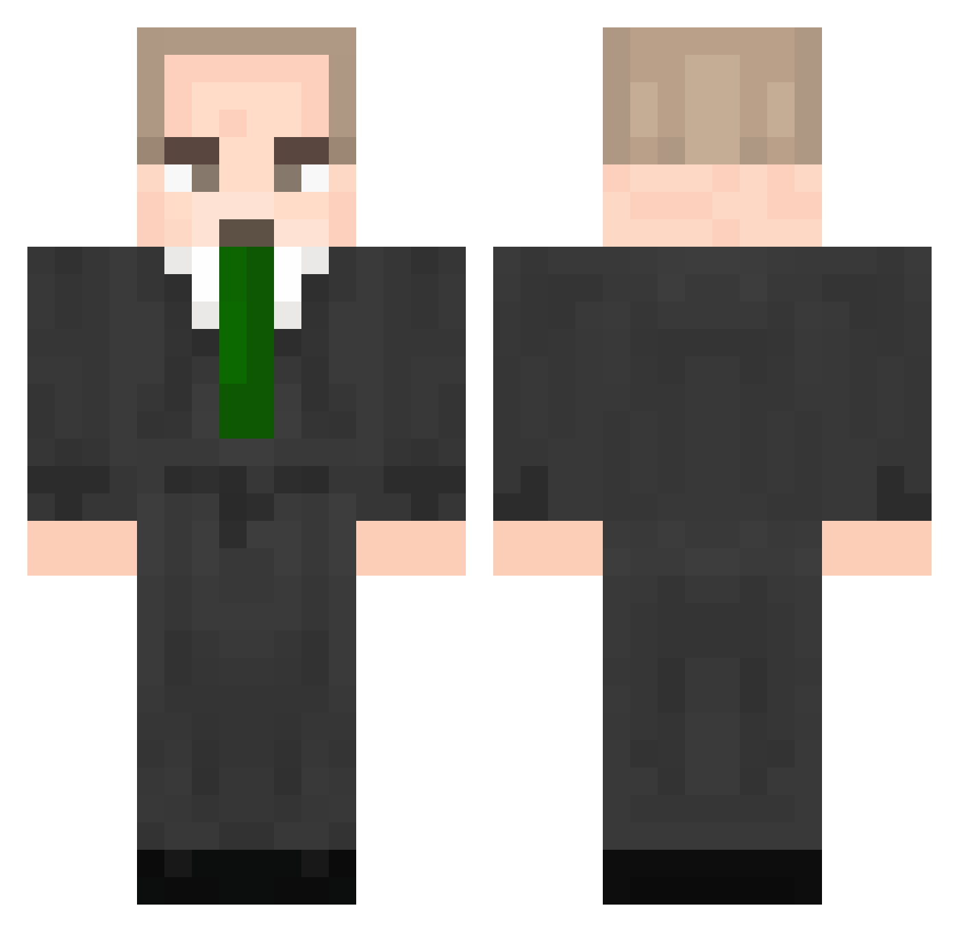 K0TTE Minecraft skin, front and back view