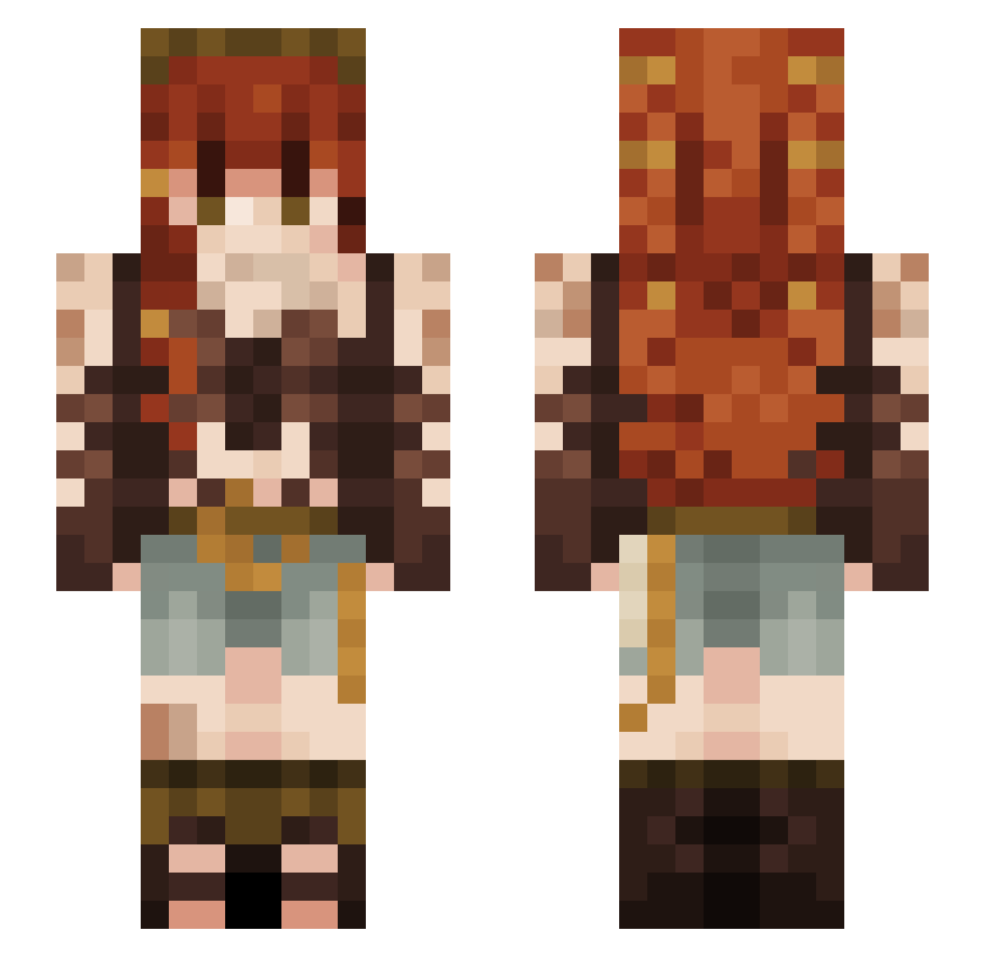 ReNiThinK Minecraft skin, front and back view