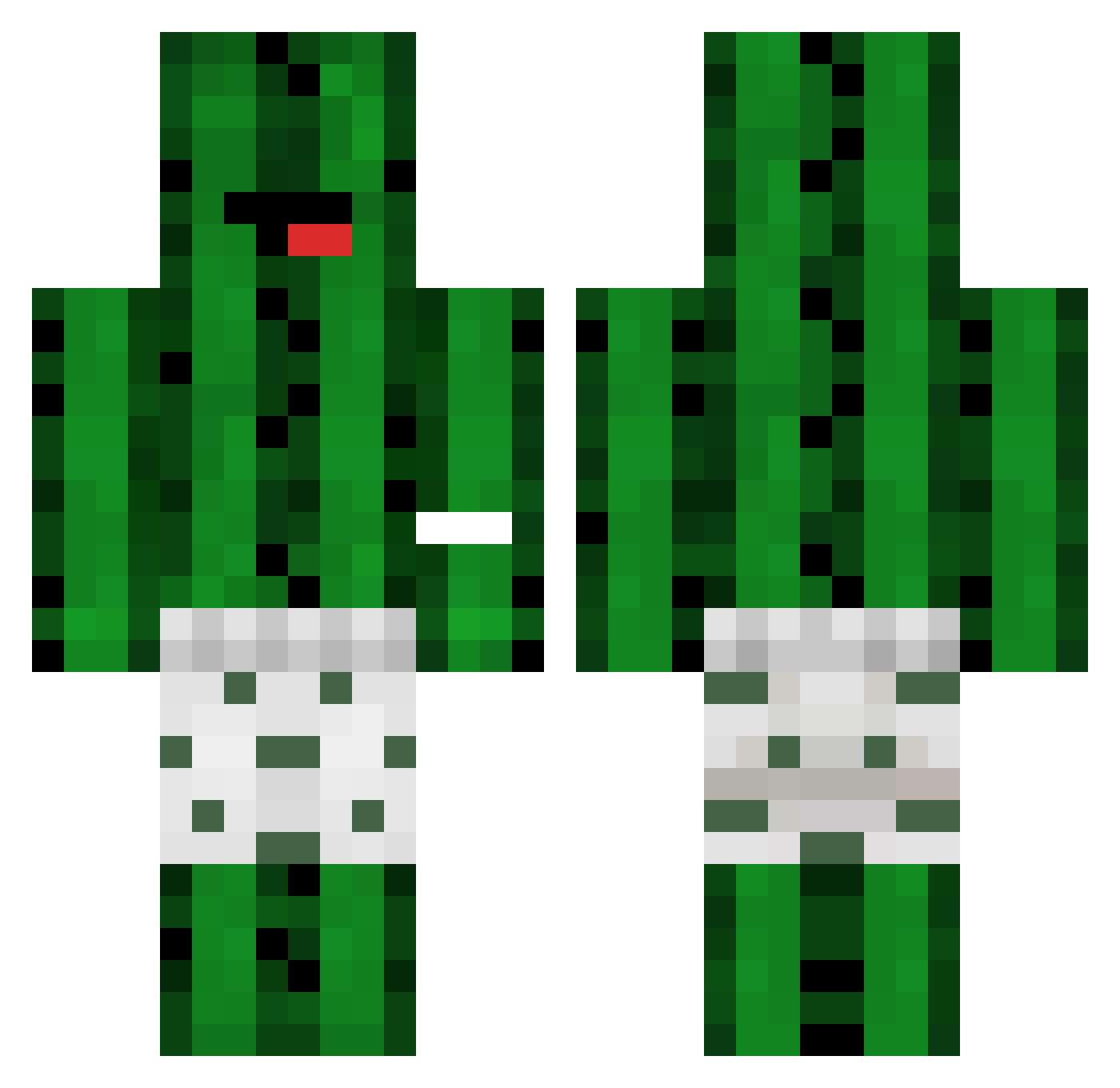 kiwi12342 Minecraft skin, front and back view