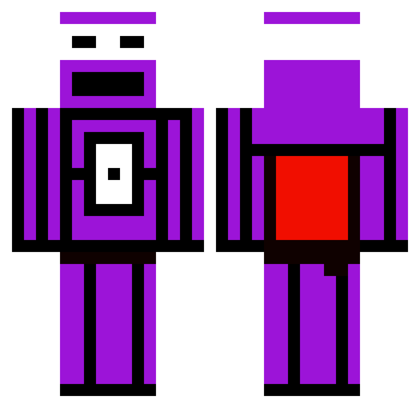 onetimeEagles124 Minecraft skin, front and back view