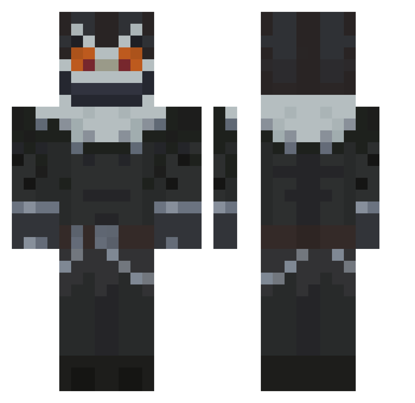 RadWaftt Minecraft skin, front and back view