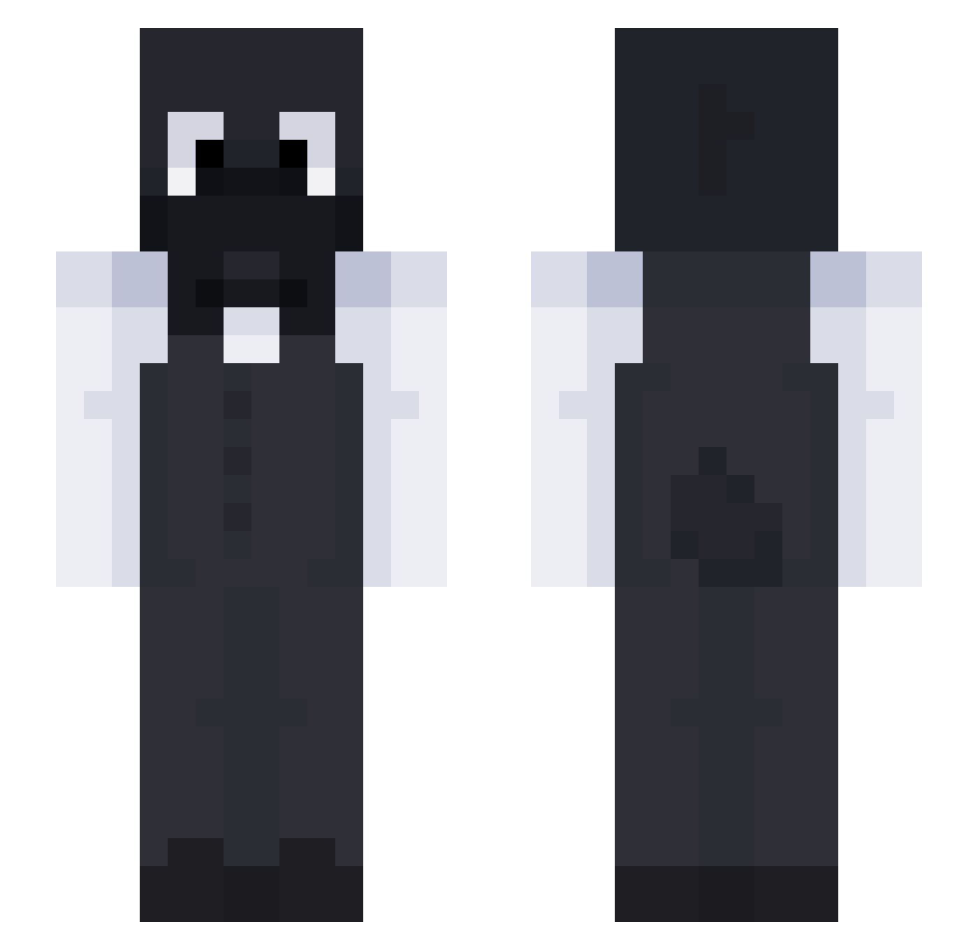RoccatMouse Minecraft skin, front and back view