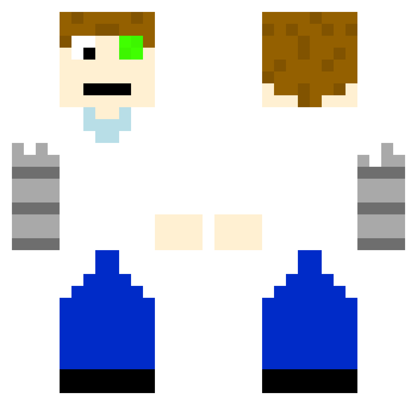 NoxCorp Minecraft skin, front and back view