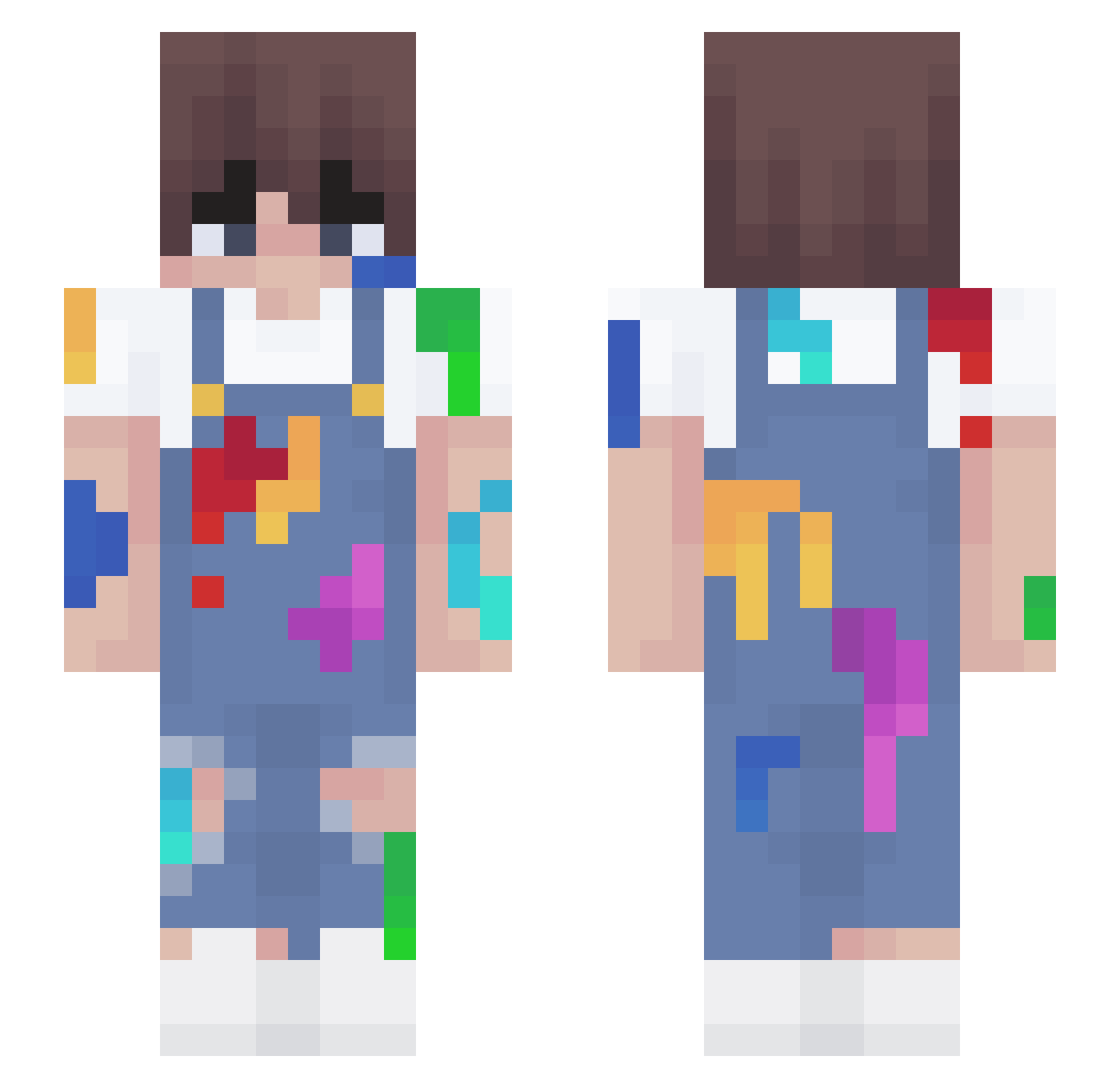 DavetranDan Minecraft skin, front and back view