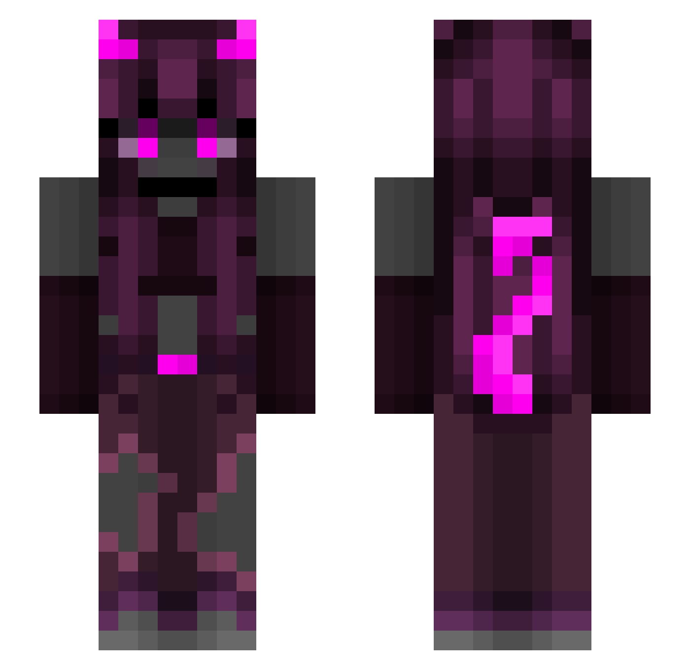 a1fc Minecraft skin, front and back view