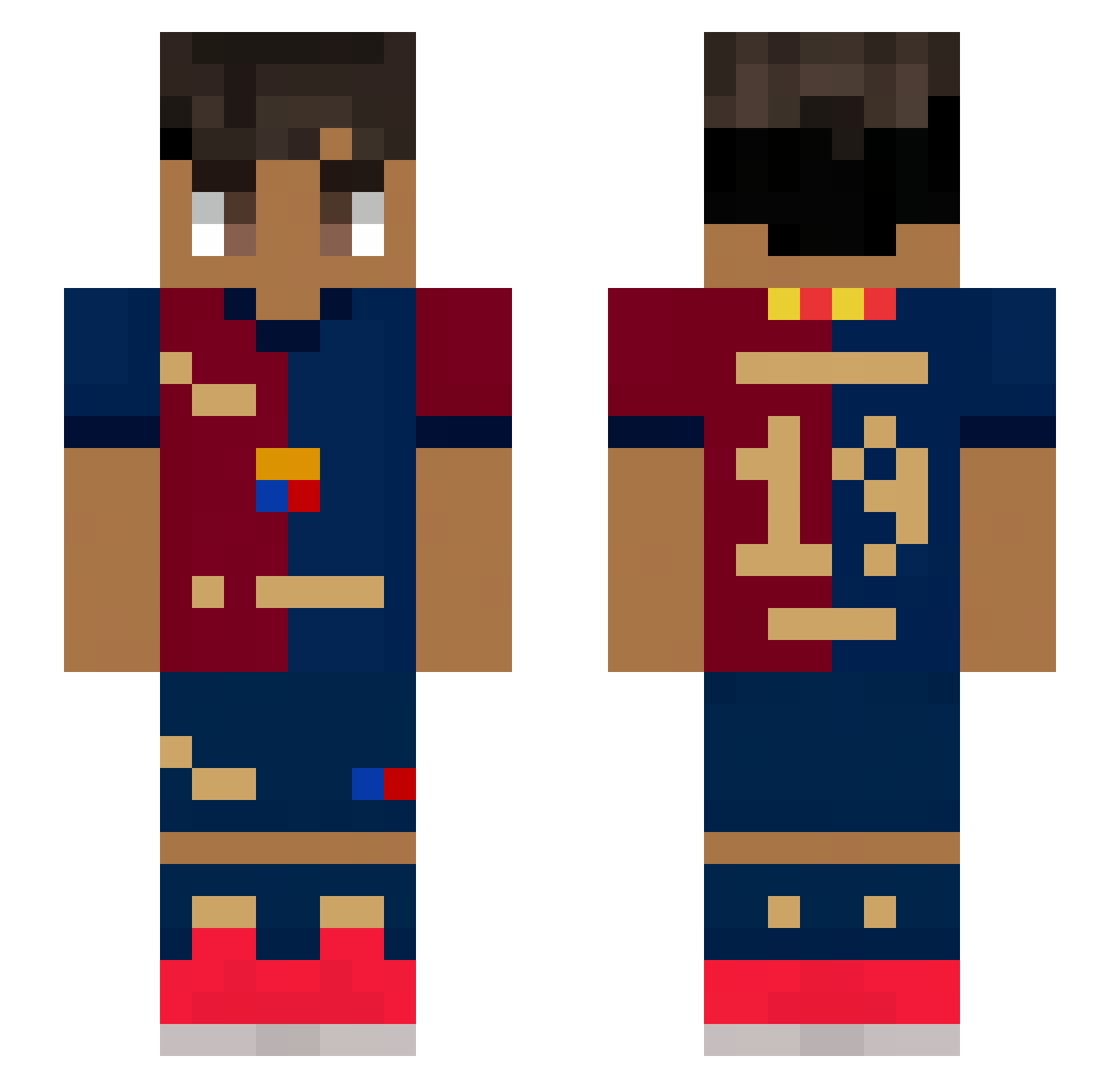 Niksoneq Minecraft skin, front and back view