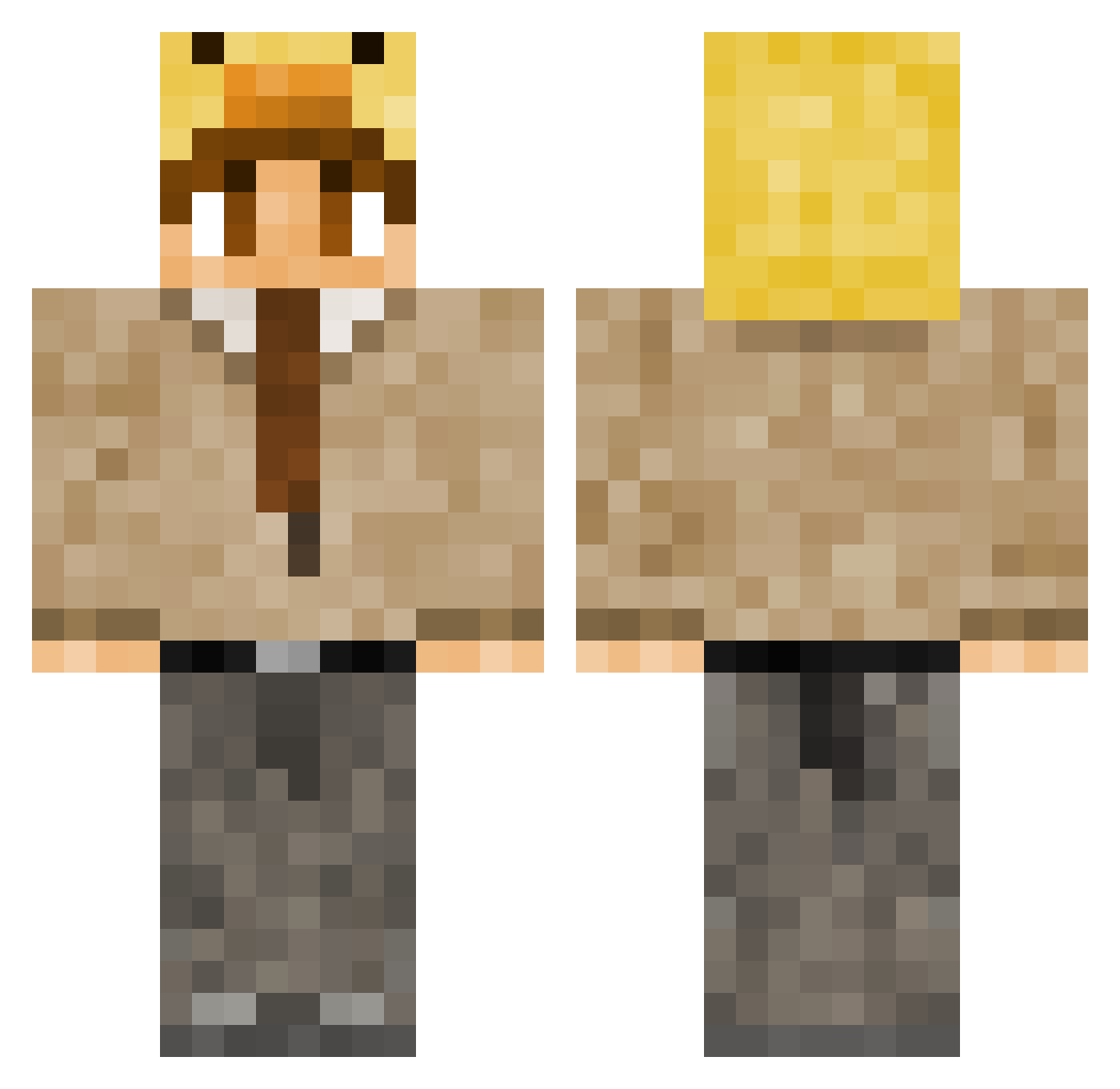 NonstopPrism889 Minecraft skin, front and back view